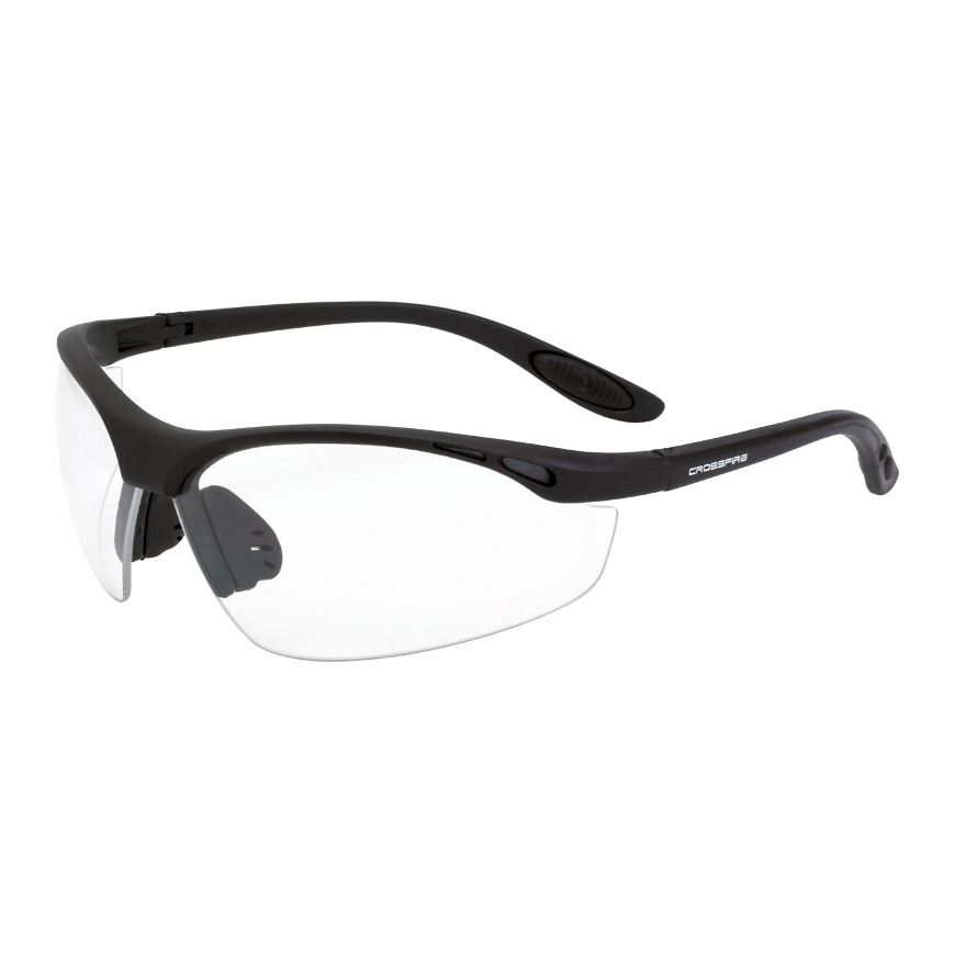 Crossfire 2123 ES4 Safety Glasses - Black Frame - Silver Mirror Lens