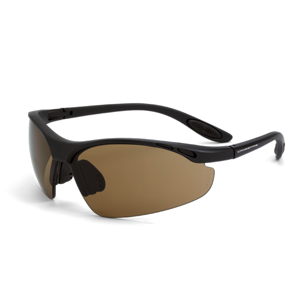 CrossFire Talon Safety Glasses Black Frame Brown Lens