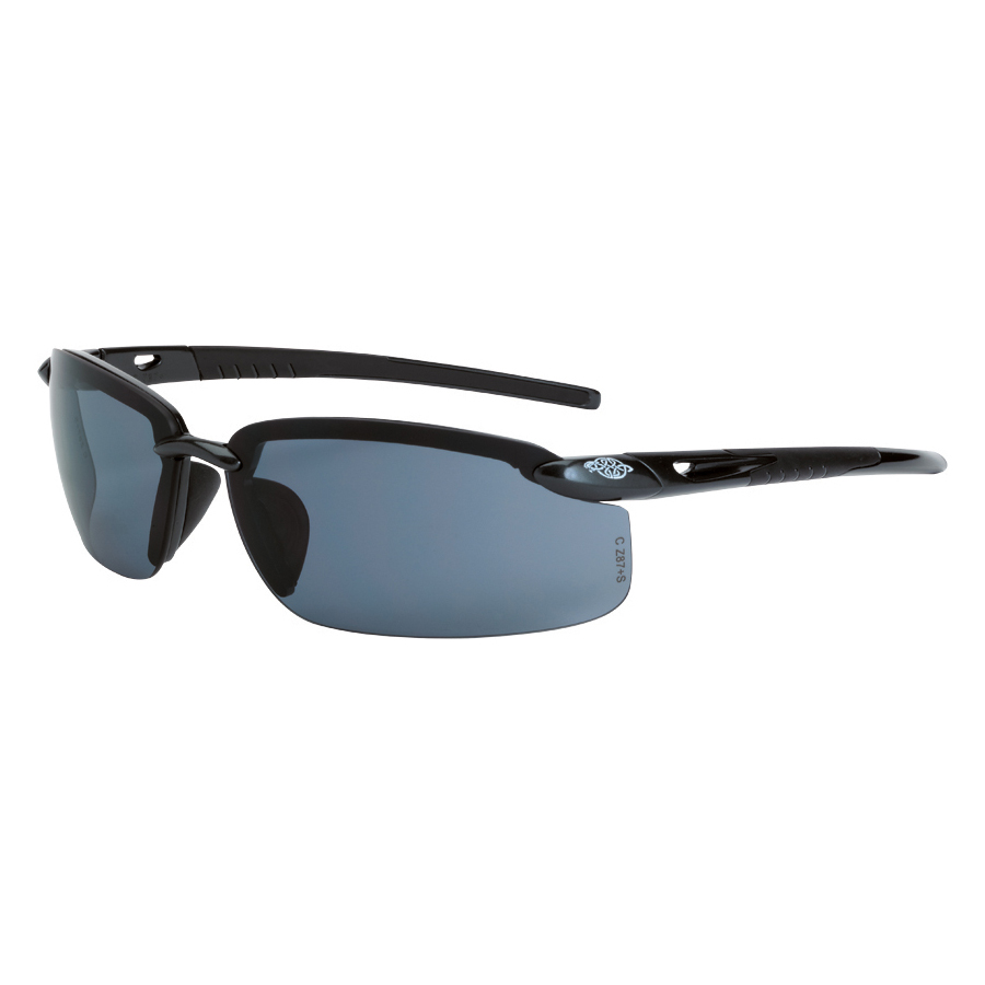 Crossfire ES5 Safety Glasses – Shiny Pearl Gray Frame With Clear Scratch-Resistant Lens