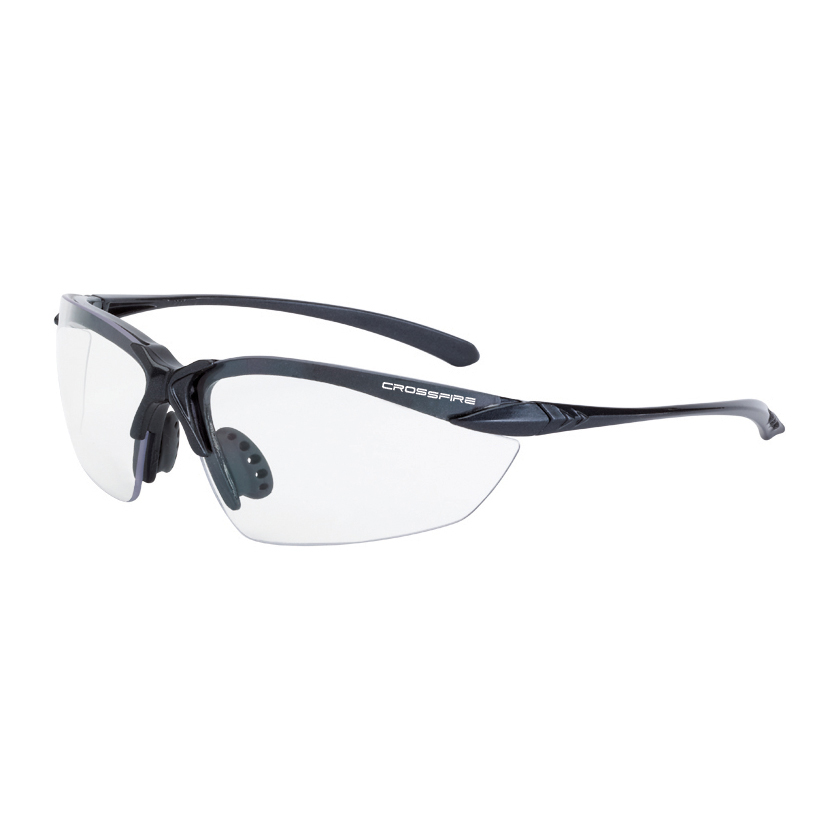 CrossFire 924RX Sniper Safety Glasses Black Frame Clear Bifocal Lens