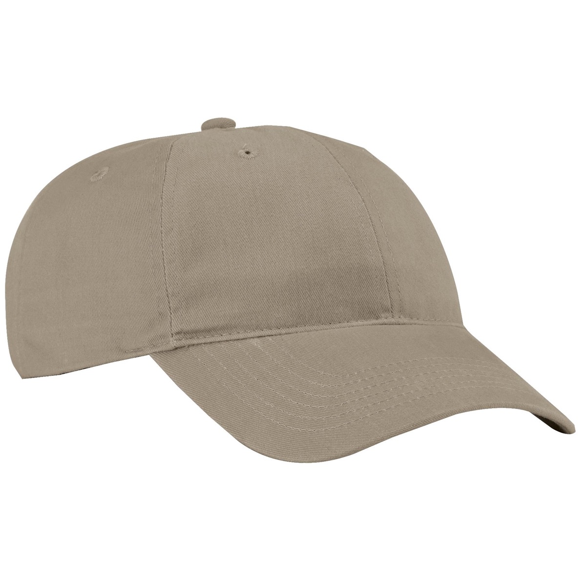 Port & Company CP77 Brushed Twill Low Profile Cap - Khaki | Full Source