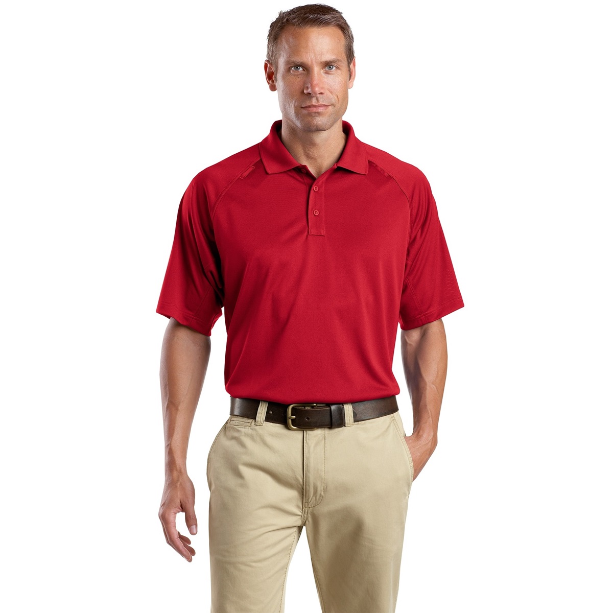red polo khaki pants