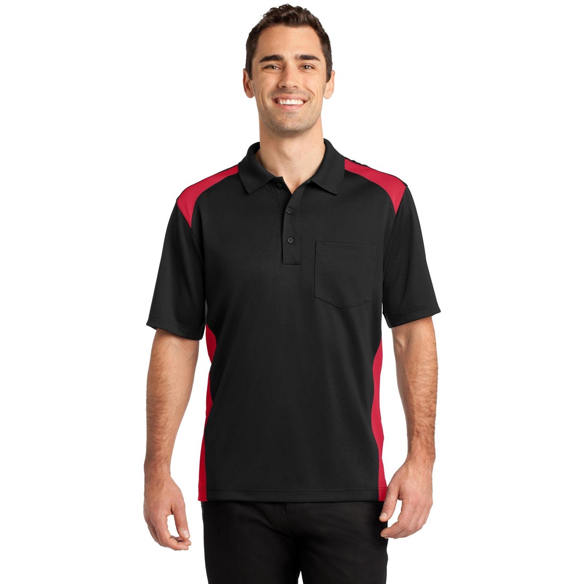 polo black and red