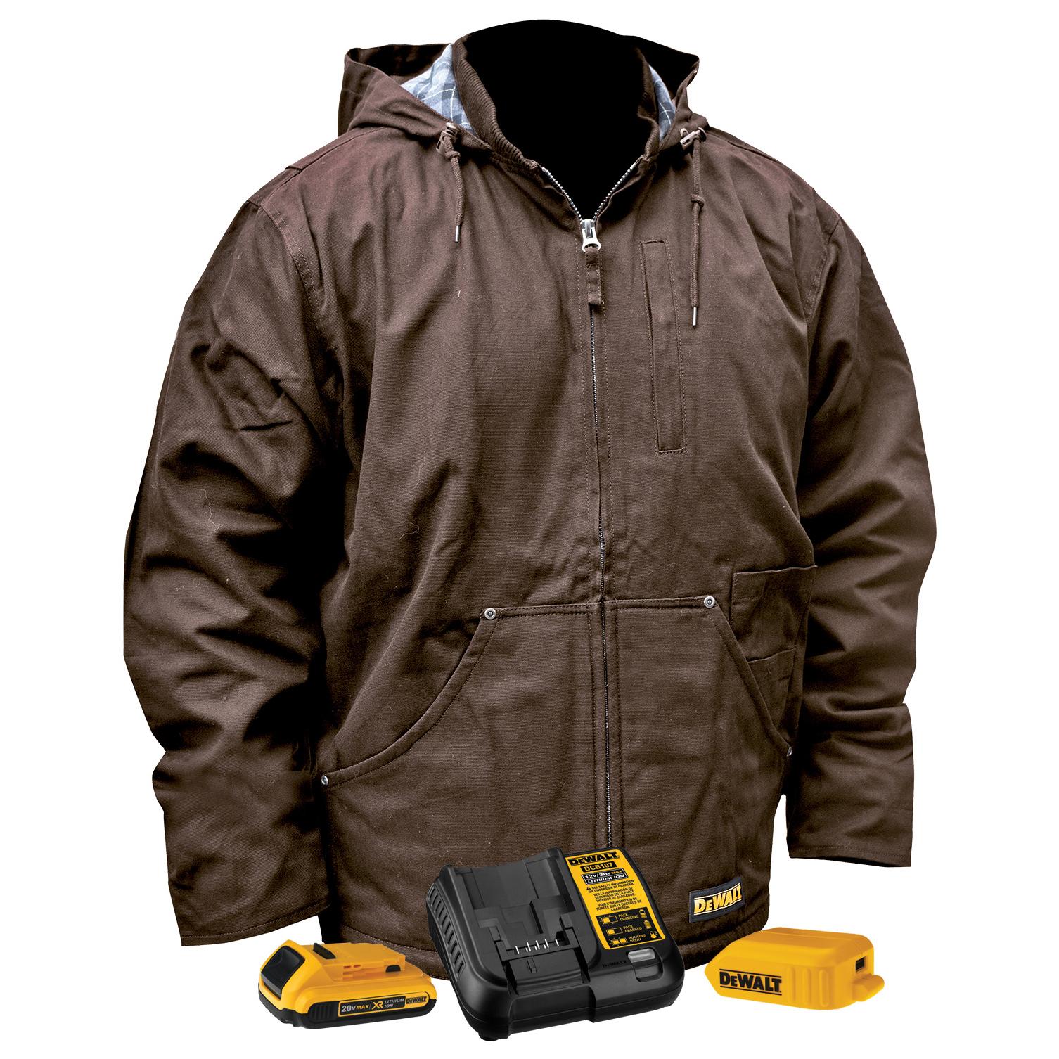 DEWALT DCHJ076ATD1 Heavy Duty Heated Work Jacket - Tobacco | Full
