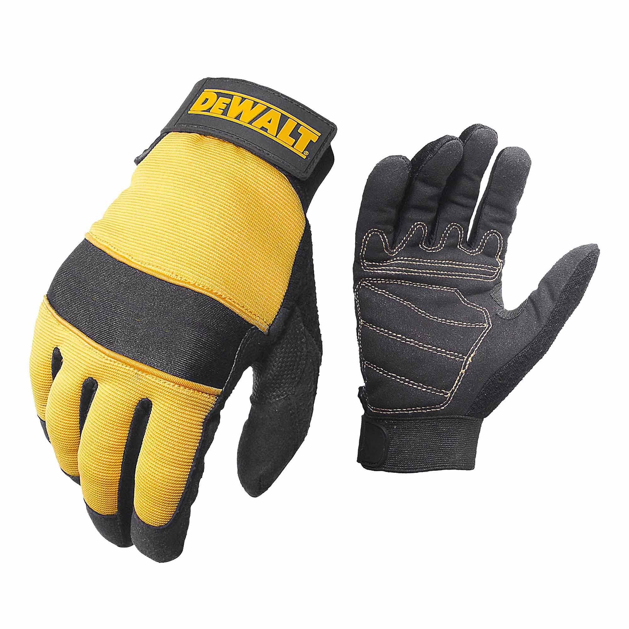 DeWALT Work Gloves Leather Palm Heavy Duty Size Large DPG41-2 Pair 