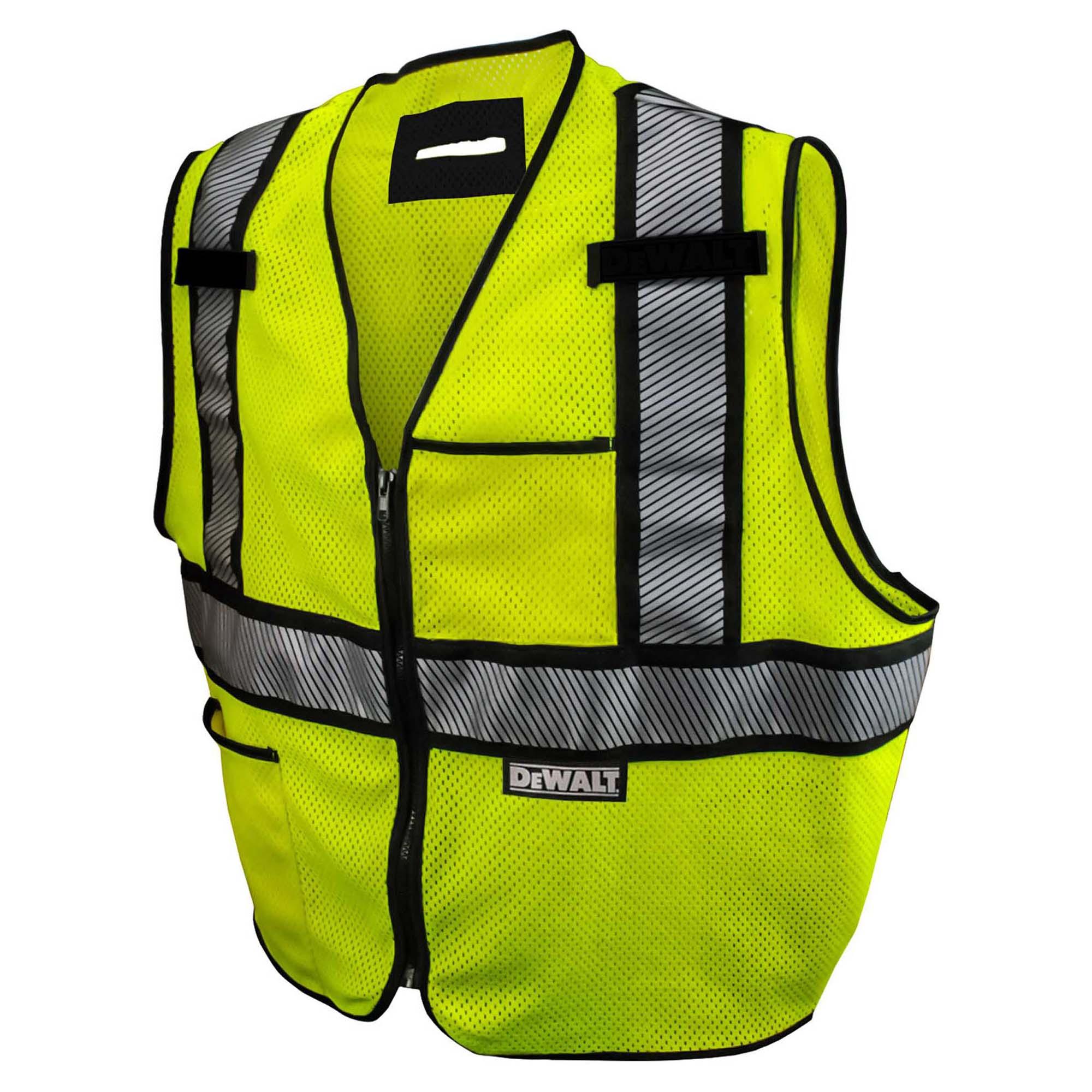 DEWALT DSV971 Type R Class 2 Modacrylic FR Mesh Safety Vest - Yellow ...