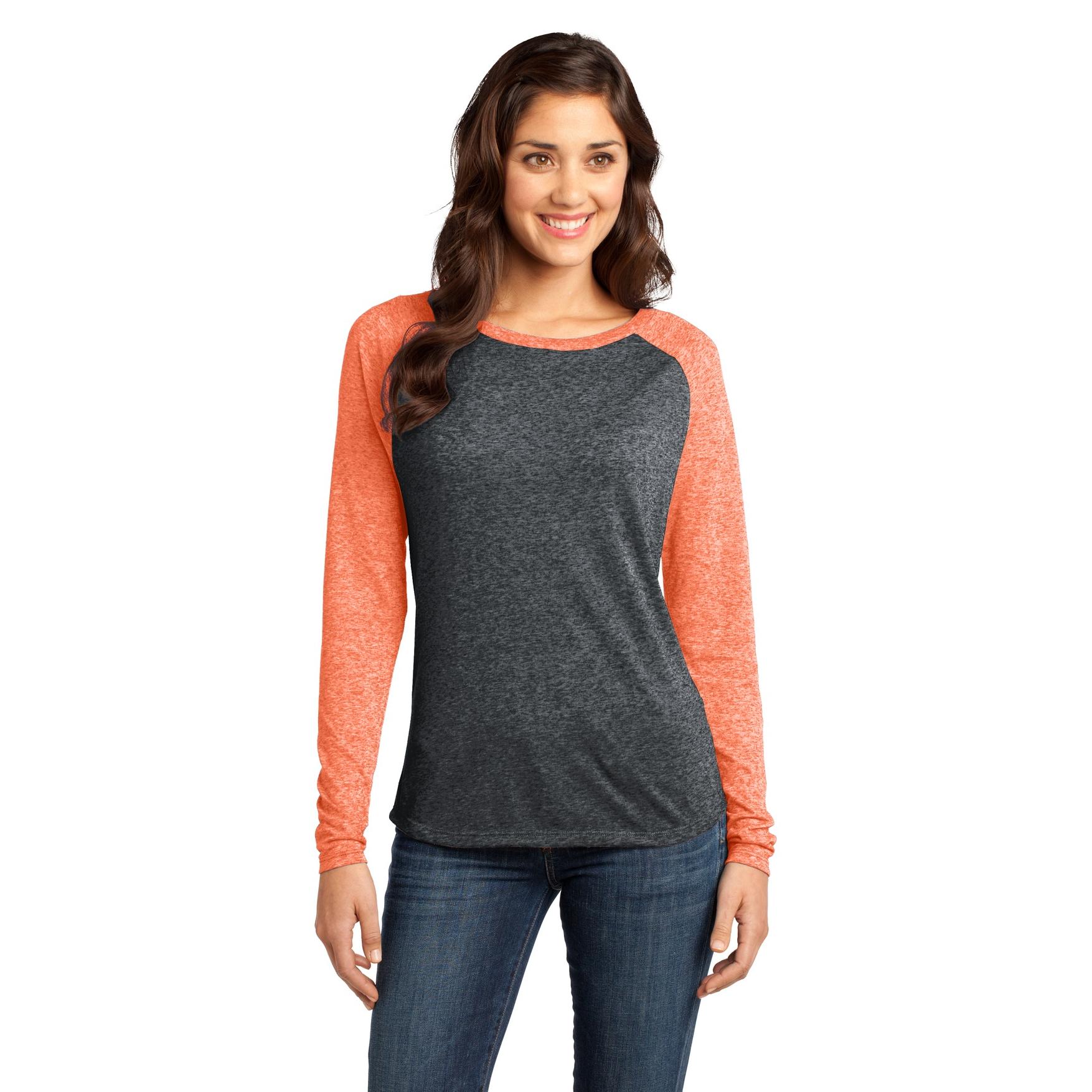 black and orange raglan shirt