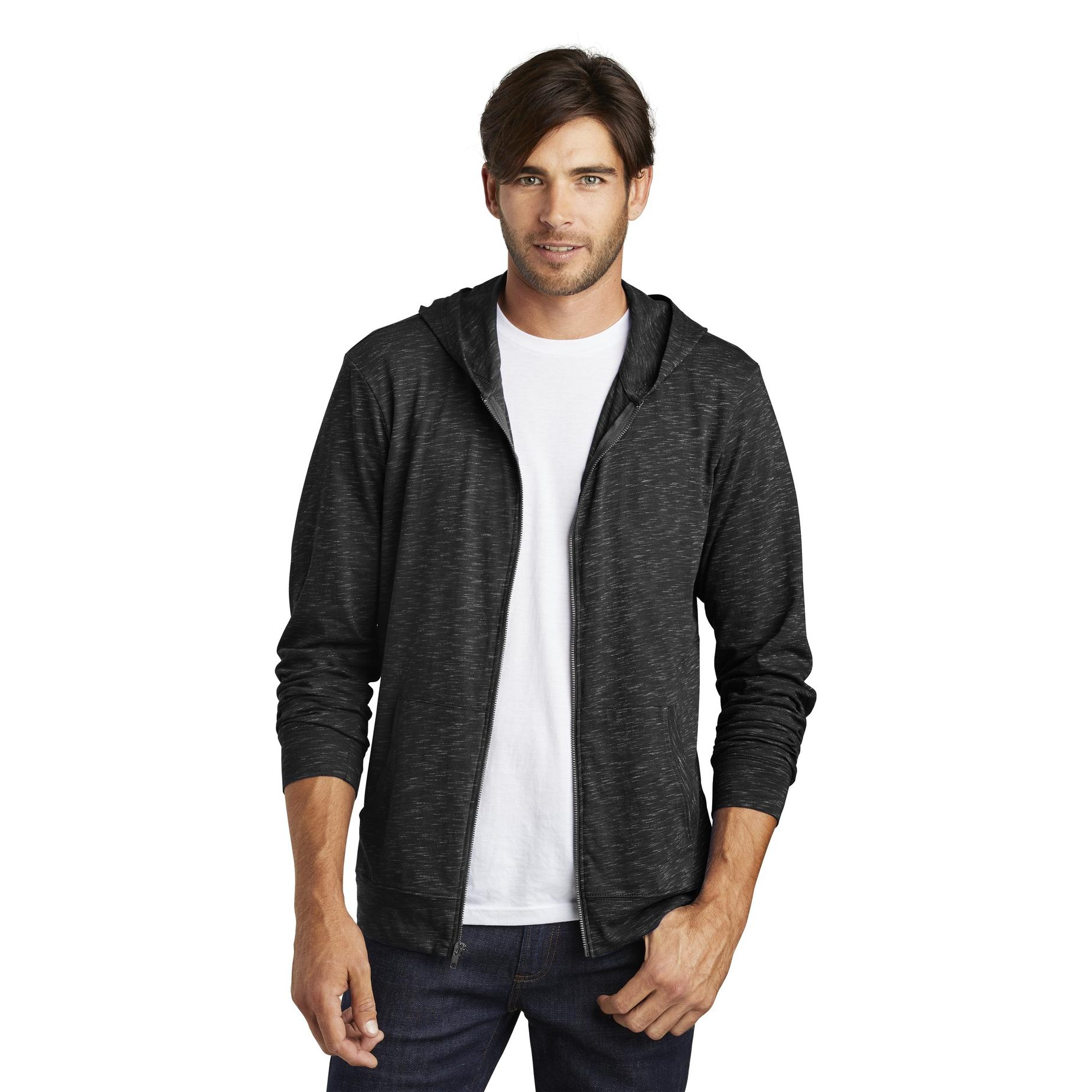 District DT565 Medal Full-Zip Hoodie - Black | Full Source