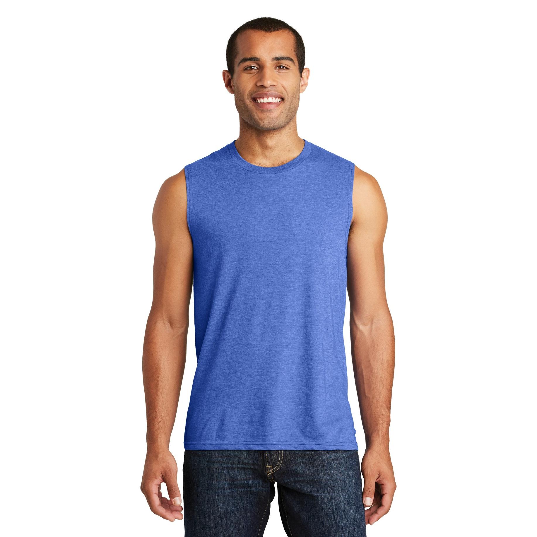 District DT6300 Young Mens V.I.T. Muscle Tank - Royal Frost | Full Source