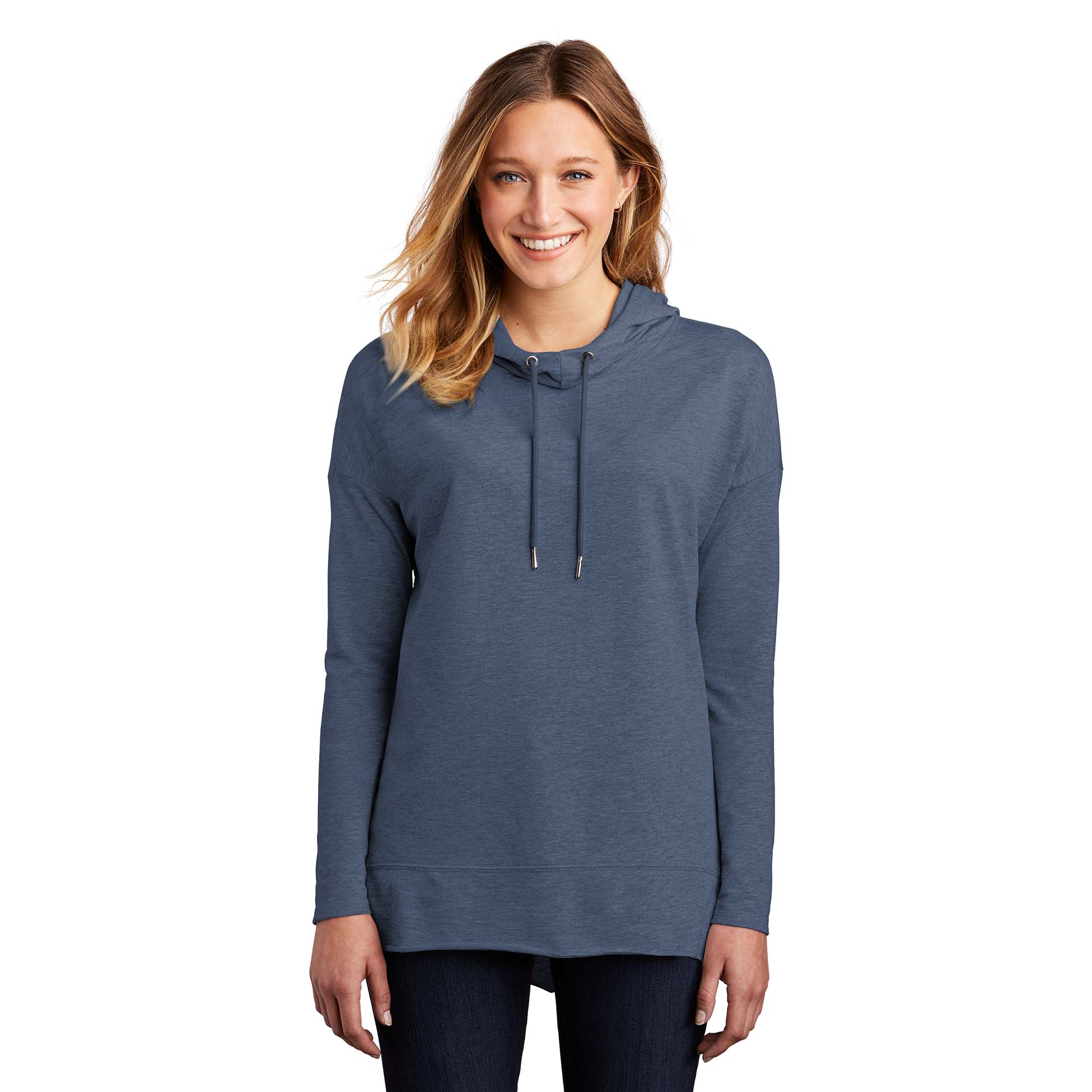 District DT671 Women's Featherweight French Terry Hoodie - Washed ...