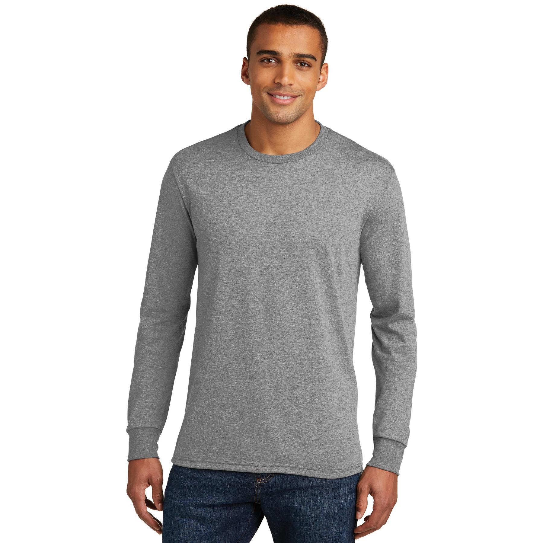 District DM132 Perfect Tri Long Sleeve Tee - Grey Frost | Full Source