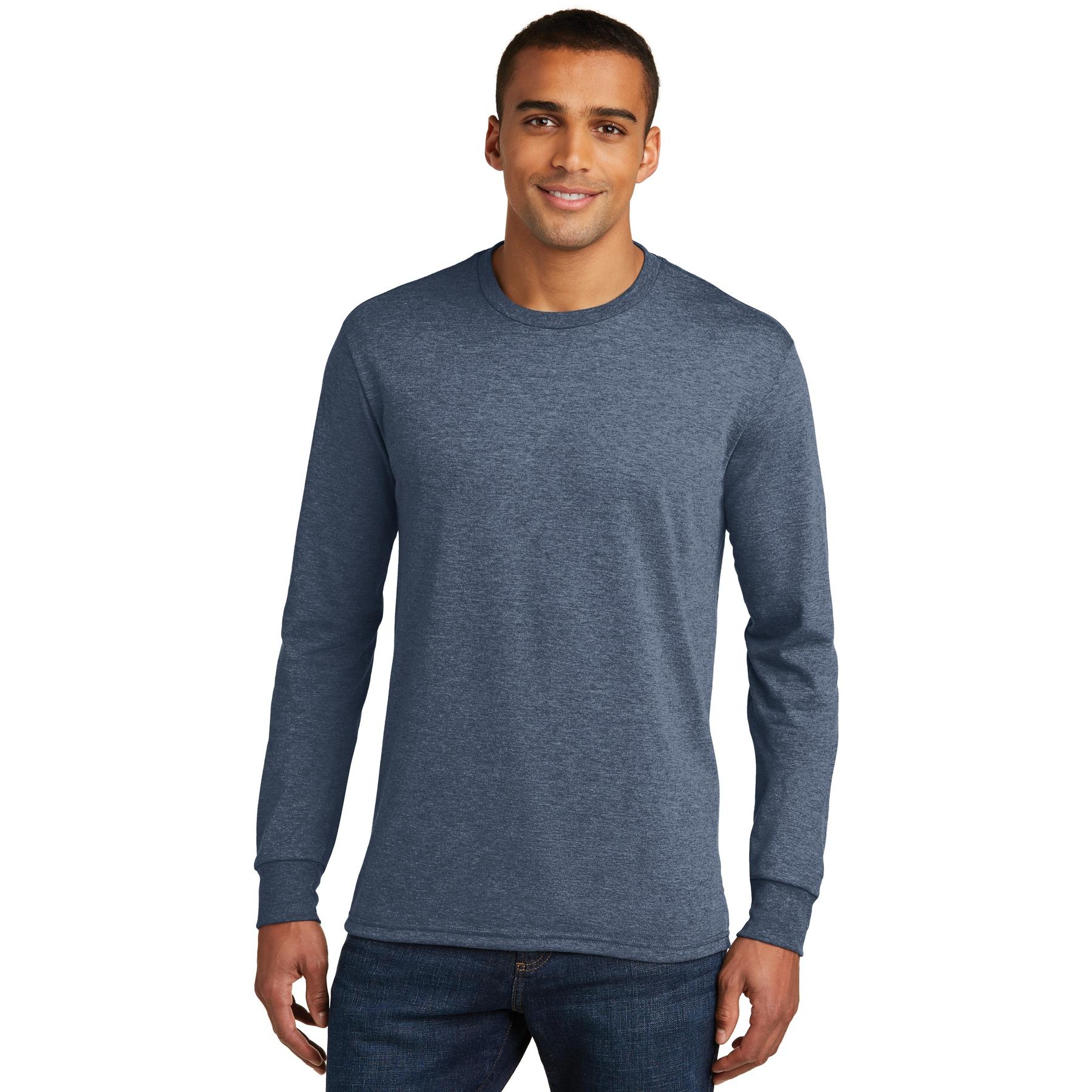 District DM132 Perfect Tri Long Sleeve Tee - Navy Frost | Full Source