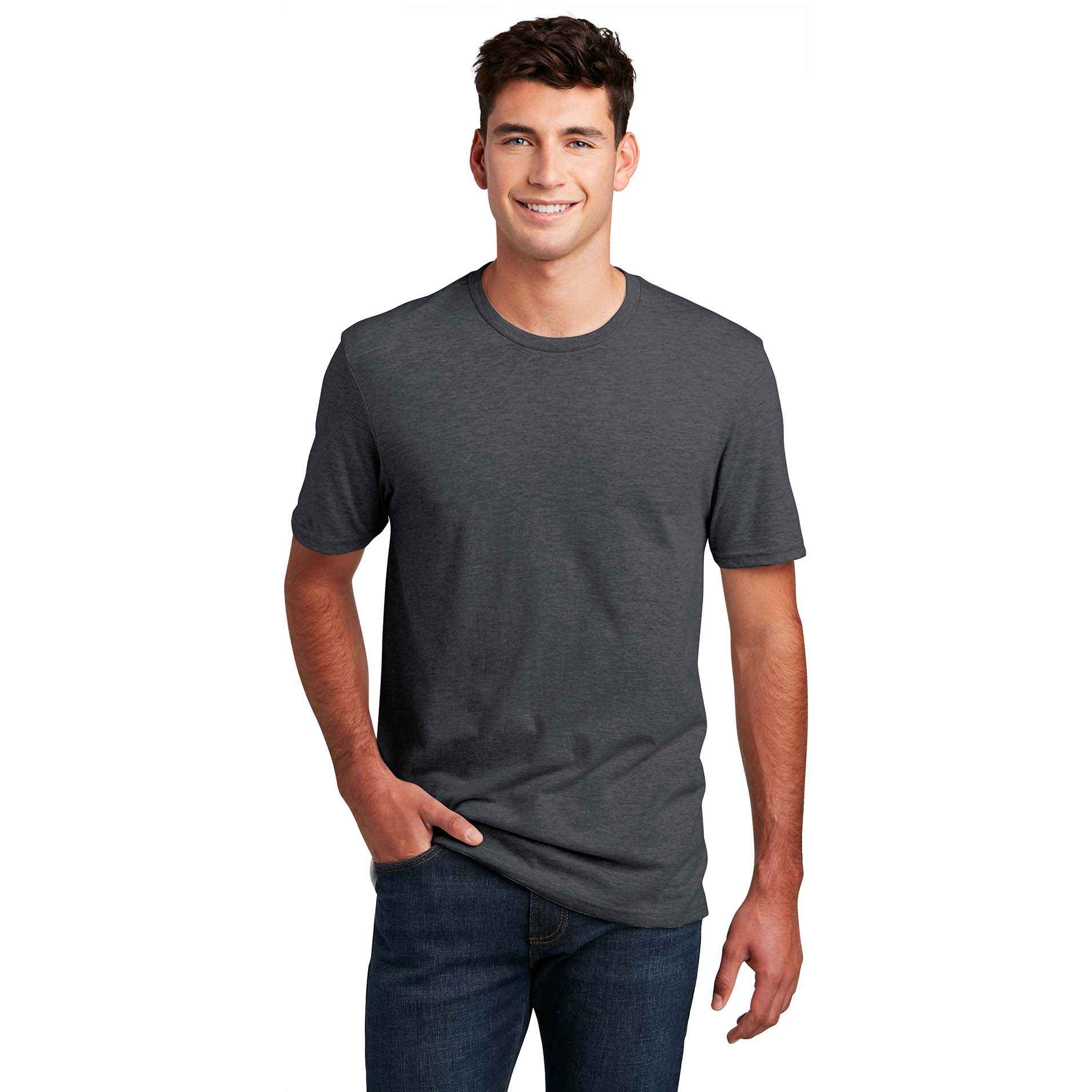 District DM108 Perfect Blend Tee - Heathered Charcoal | Full