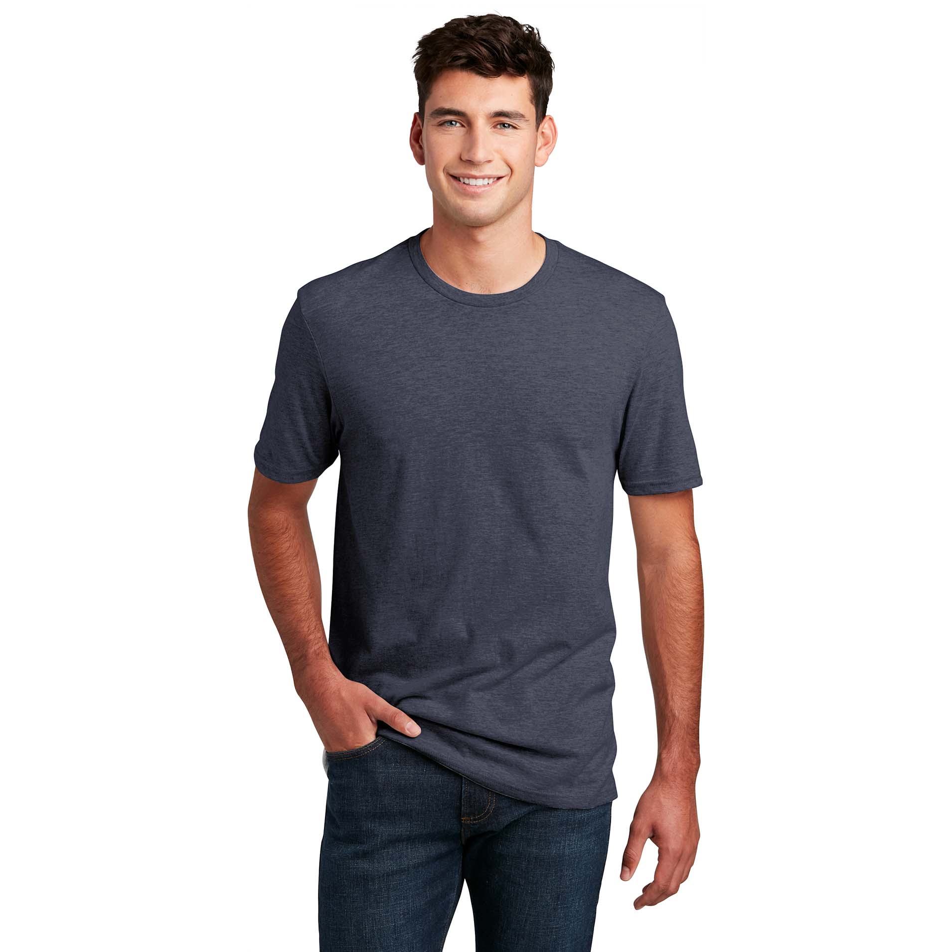 本日限定価格 新品deres first class t shirts NAVY District DM108 Perfect Blend Tee - Heathered Navy | Full Source