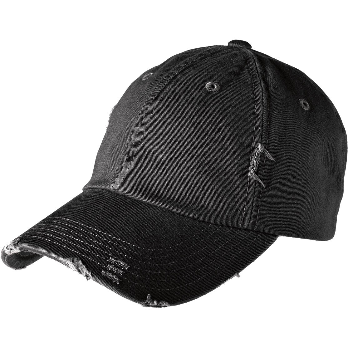 black distressed hat