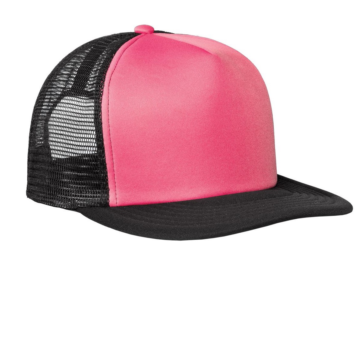 black and pink hat