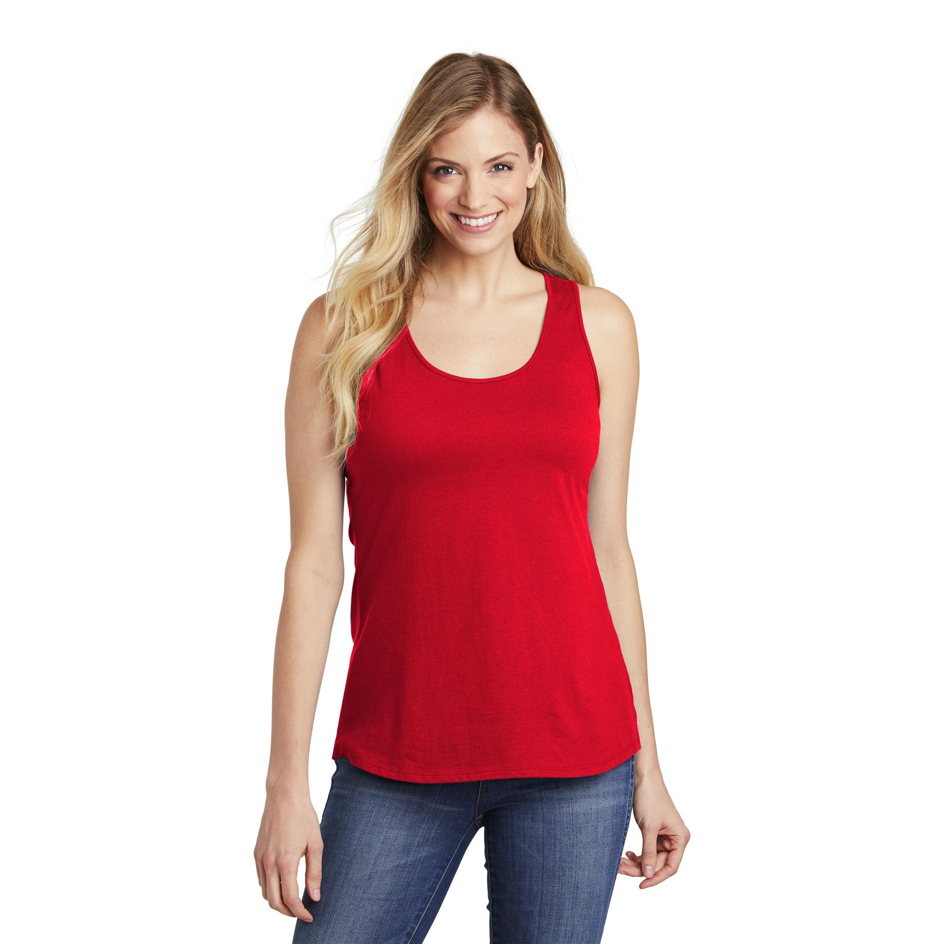 District DT6302 Women's V.I.T. Gathered Back Tank - Classic Red | Full ...