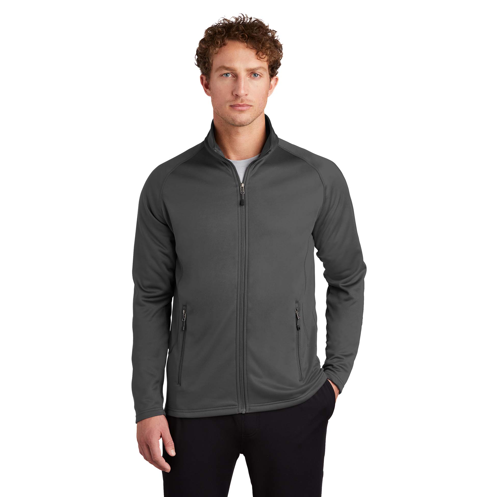 Eddie Bauer EB246 Smooth Base Layer Full-Zip Fleece - Iron Gate | Full ...