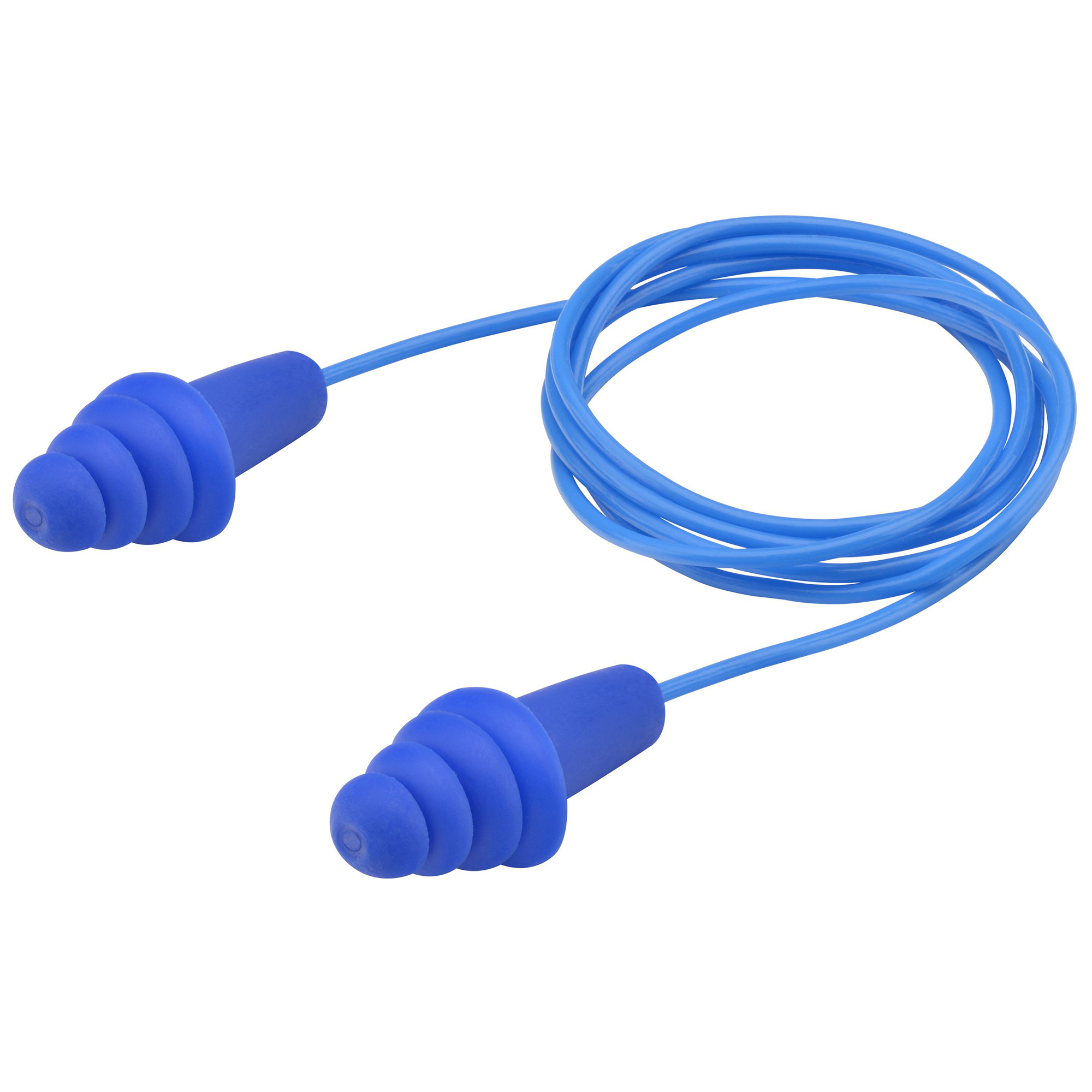 Elvex EP-402 Quattro Un-Corded Reusable Ear Plugs w/ Plastic Carrying Case/Chain 