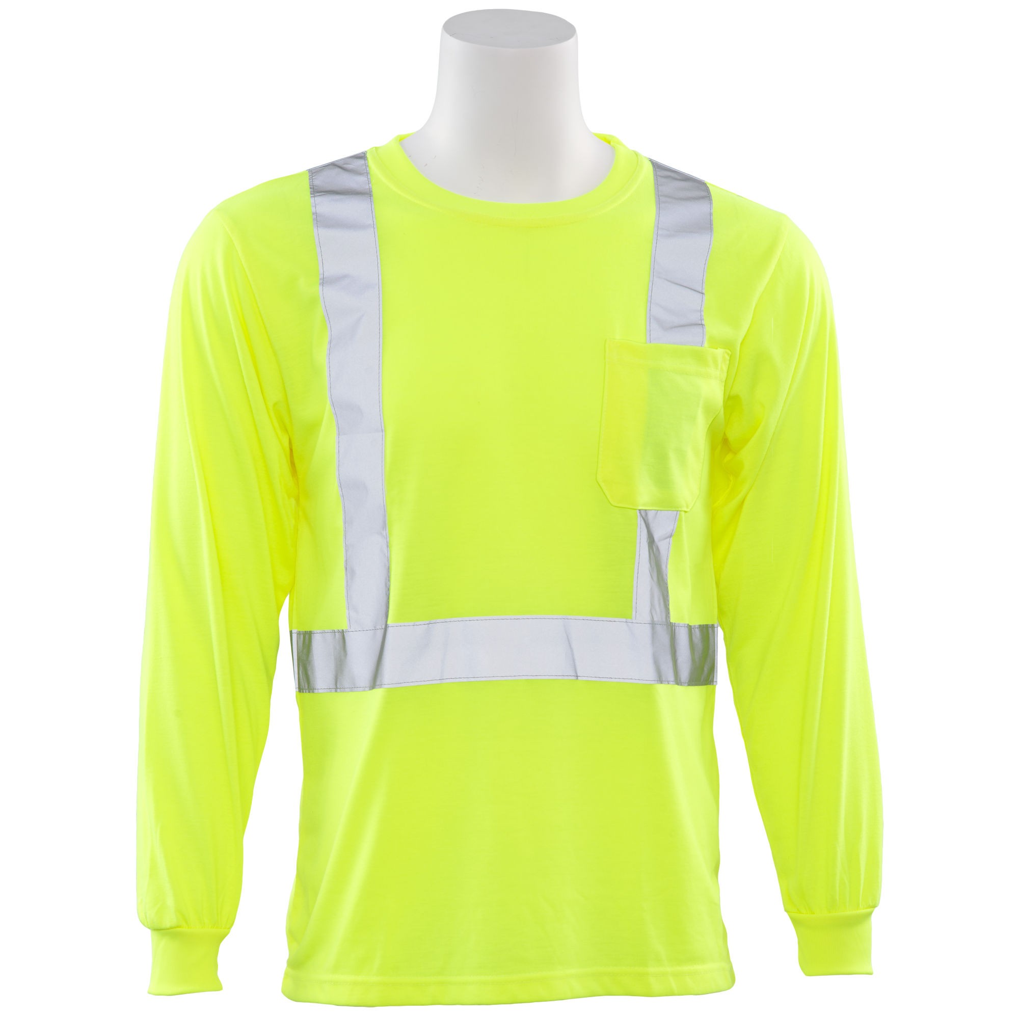 ERB 9602S Type R Class 2 Long Sleeve Safety Shirt Yellow/Lime