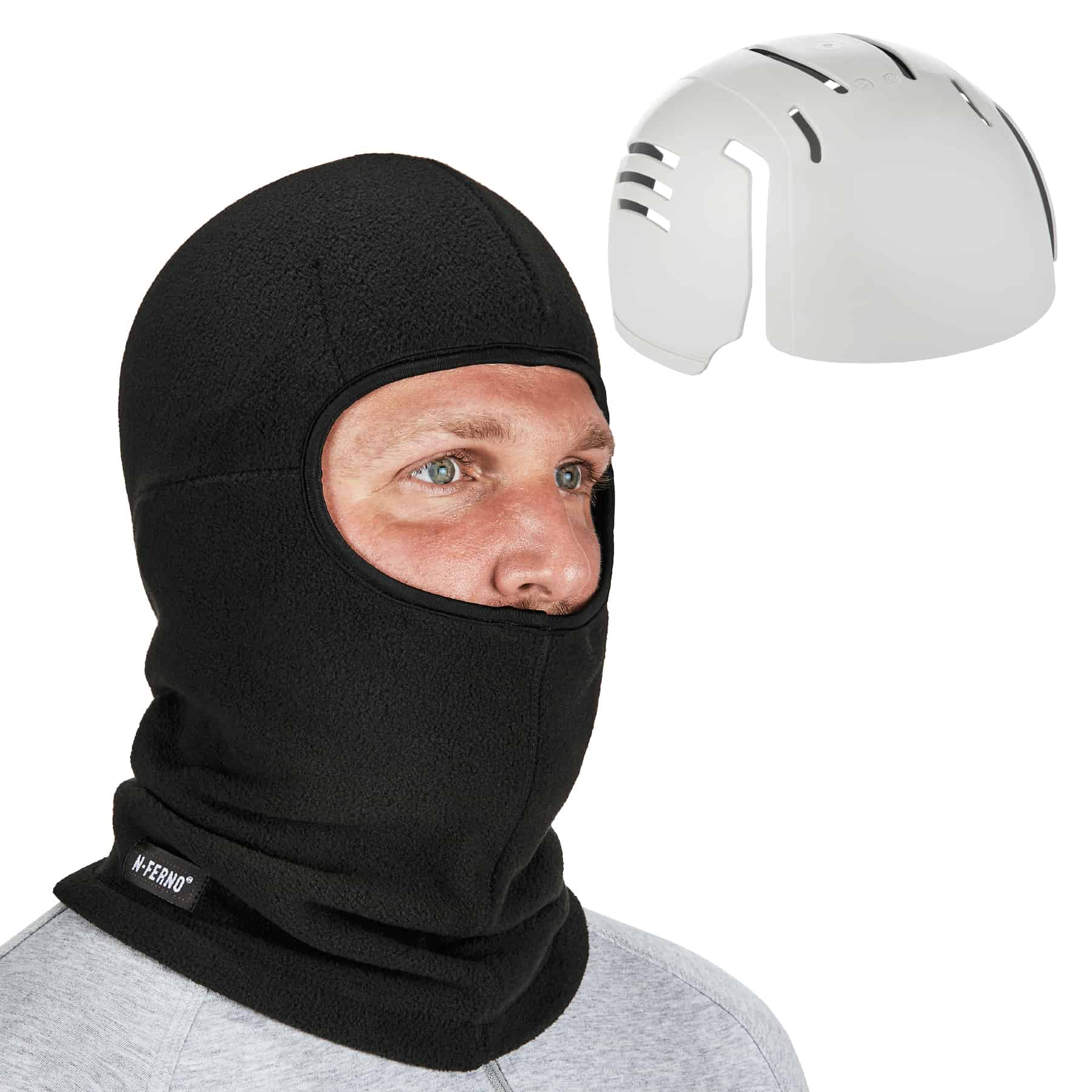 Ergodyne N-Ferno 6893ZI Zippered Balaclava Face Mask with Bump Cap