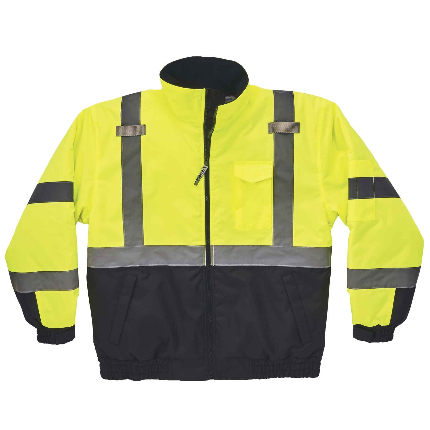 Ergodyne GloWear 8915BK ANSI Black Bottom High Visibility Lime Safety Rain Pants X-Large