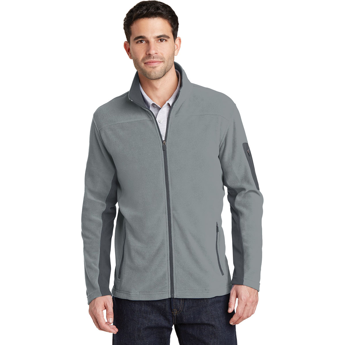 Port Authority F233 Summit Fleece Full-Zip Jacket - Frost Grey