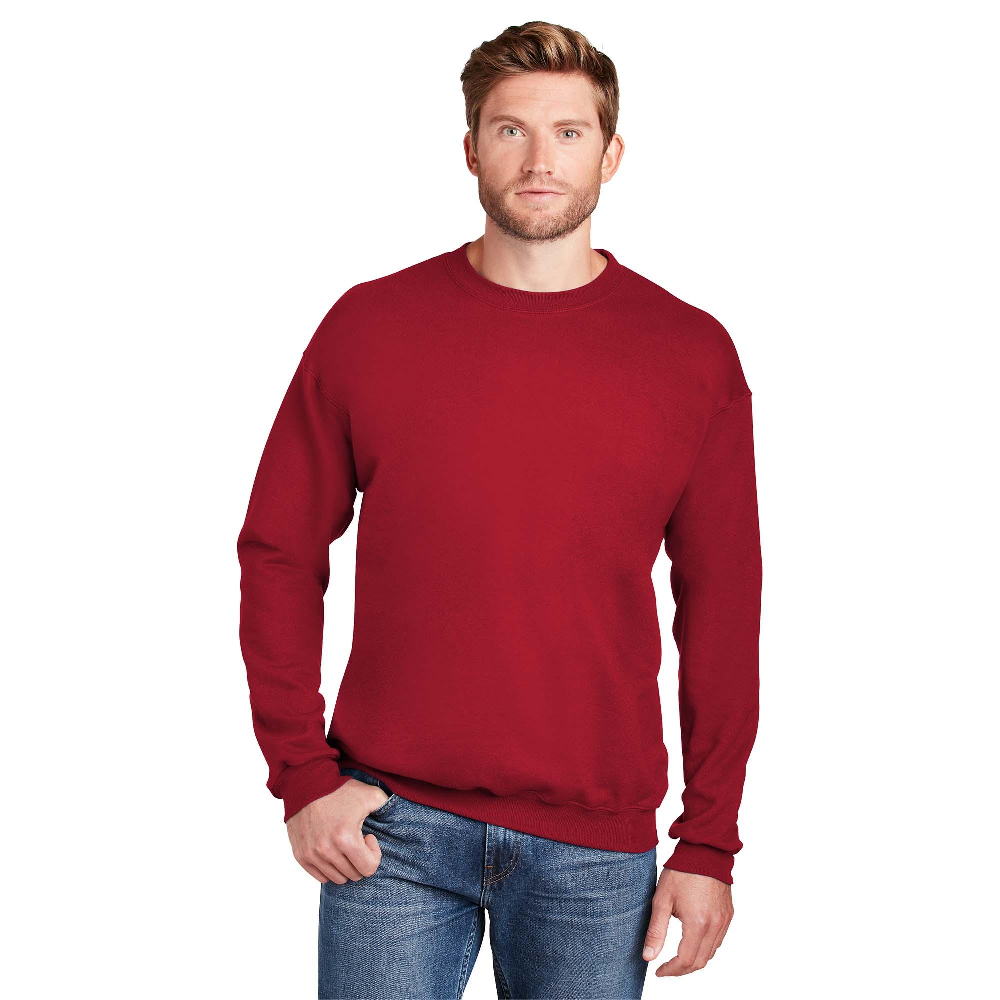 Size Chart for Hanes F260 Mens Ultimate Cotton 90/10 Fleece Crew 