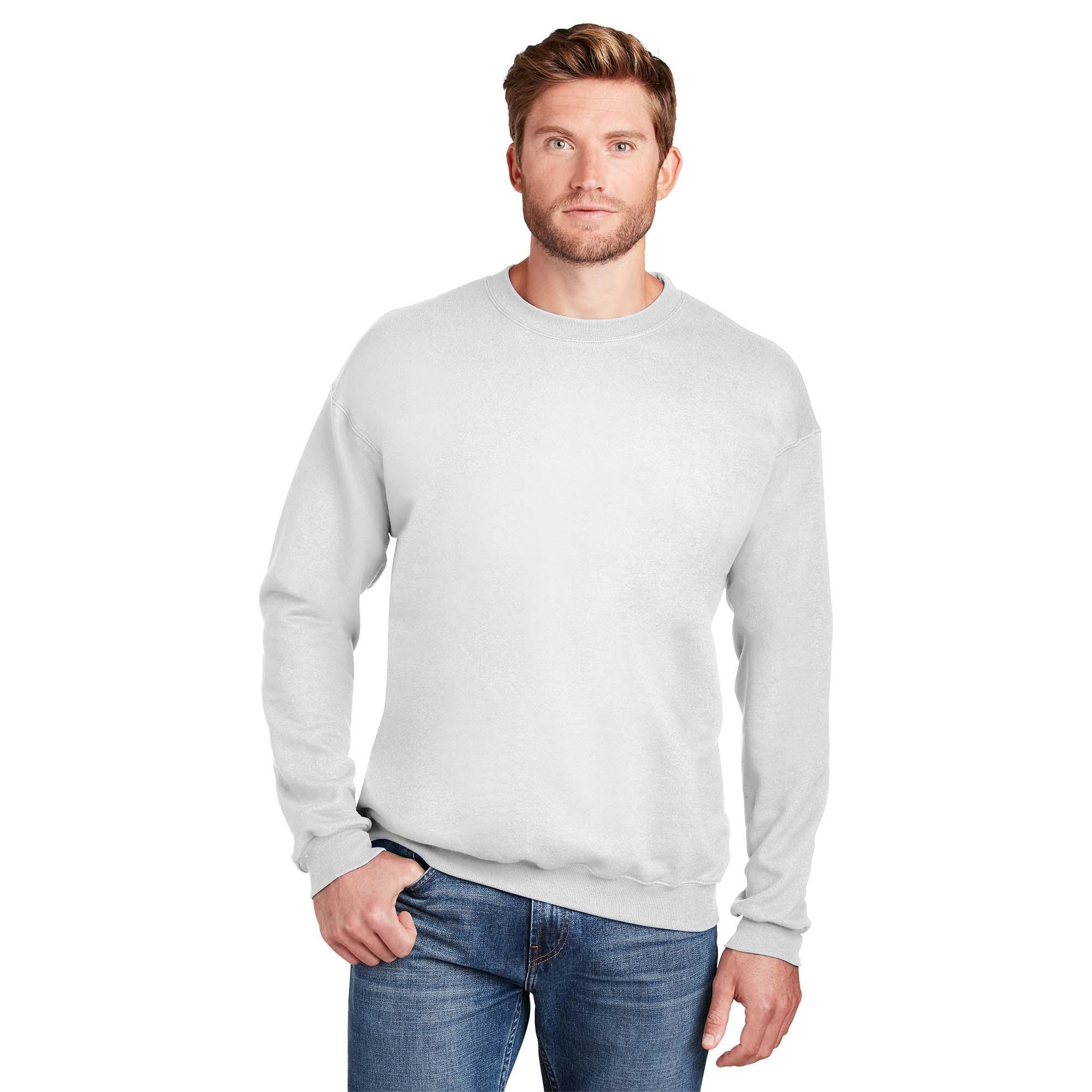 Hanes F260 Ultimate Cotton Crewneck Sweatshirt - White | Full Source