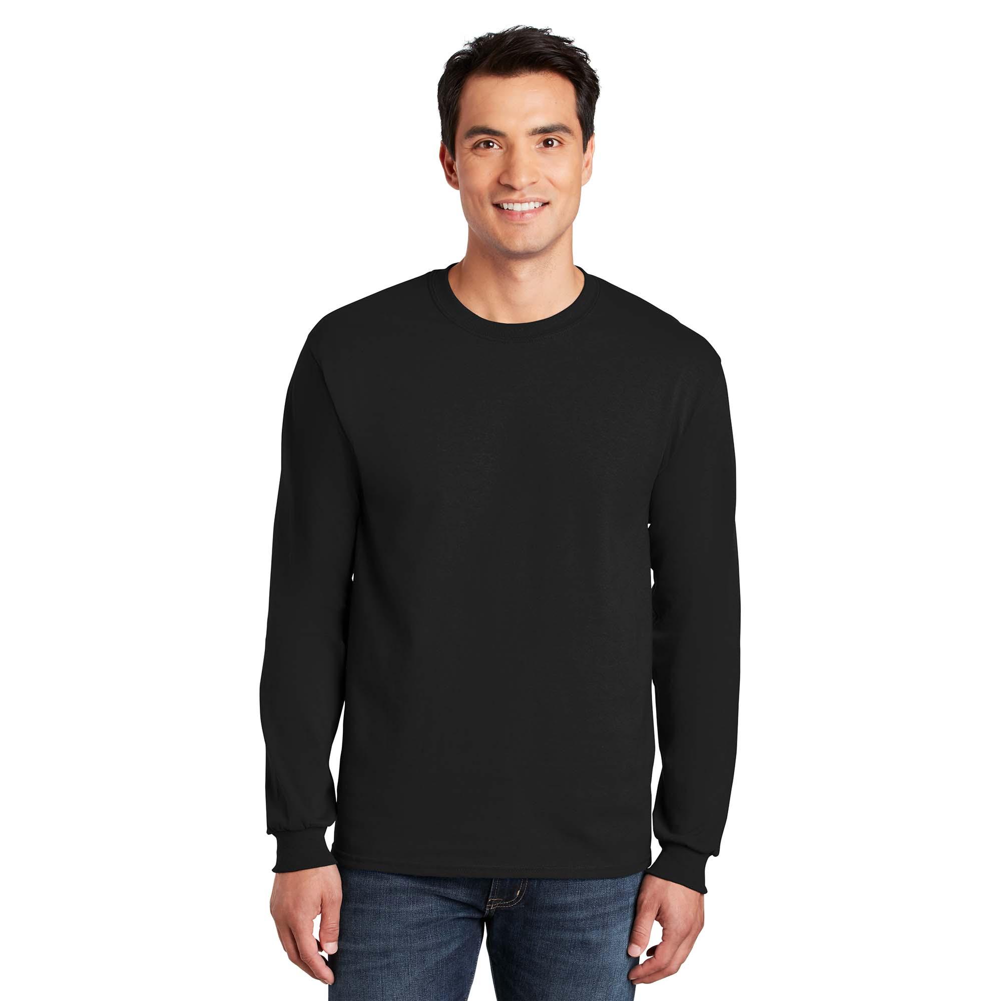 Gildan G2400 Ultra Cotton Long Sleeve T Shirt Black Full Source