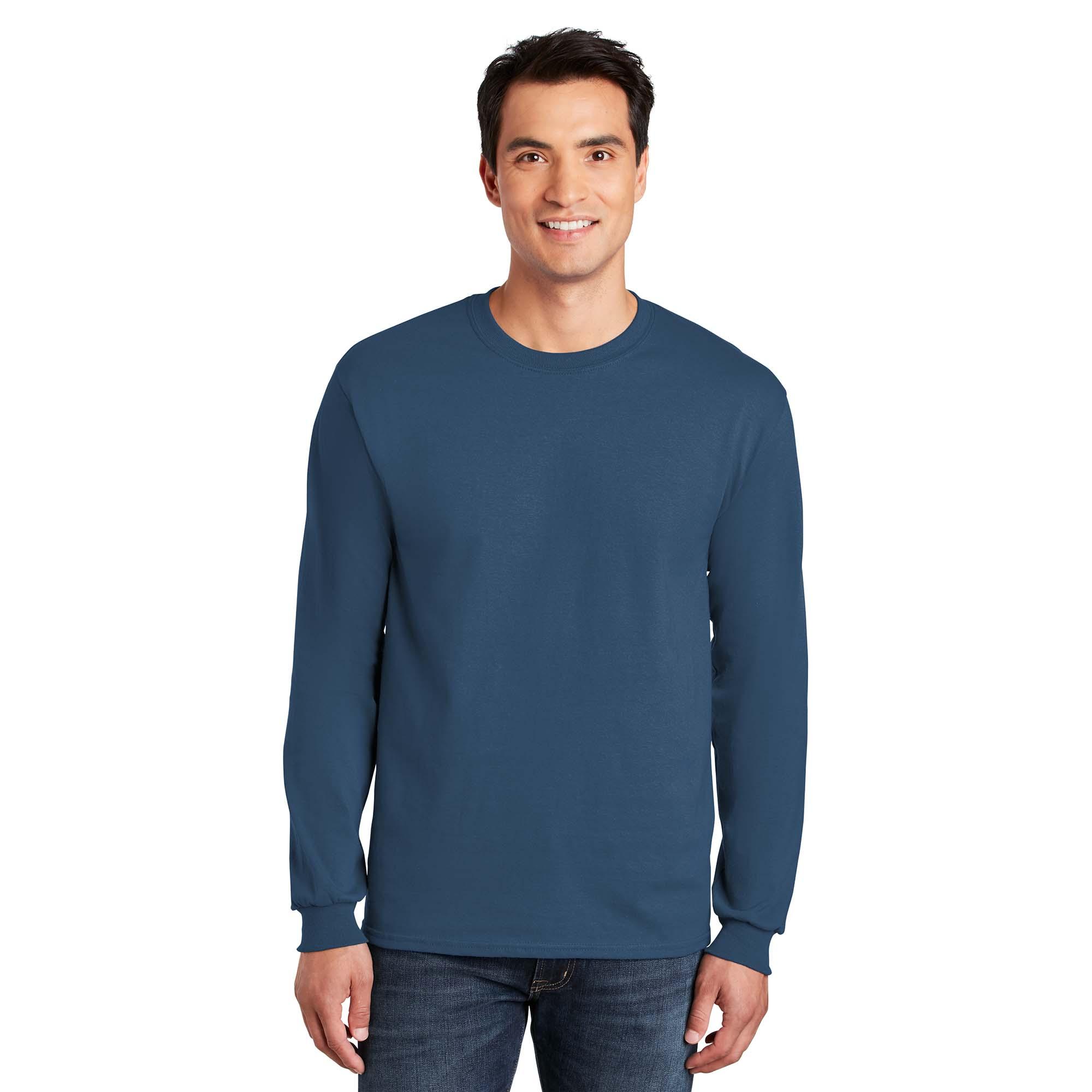 Gildan G2400 Ultra Cotton Long Sleeve T-Shirt - Indigo Blue | Full Source