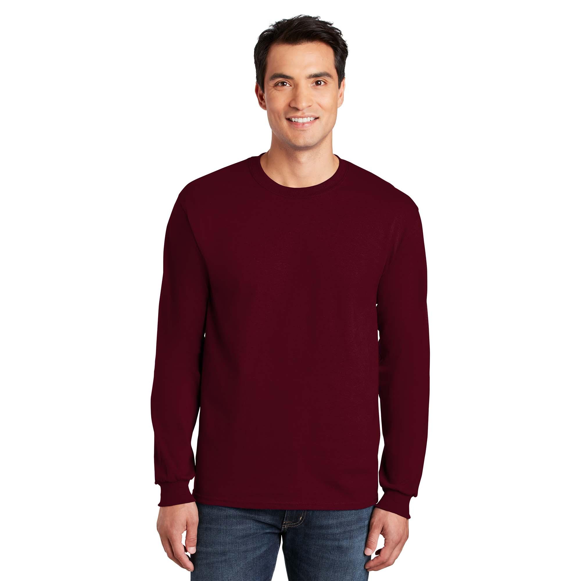 Gildan Enhanced Visibility Ultra Cotton Long Sleeve T-Shirt with Pocket 2410