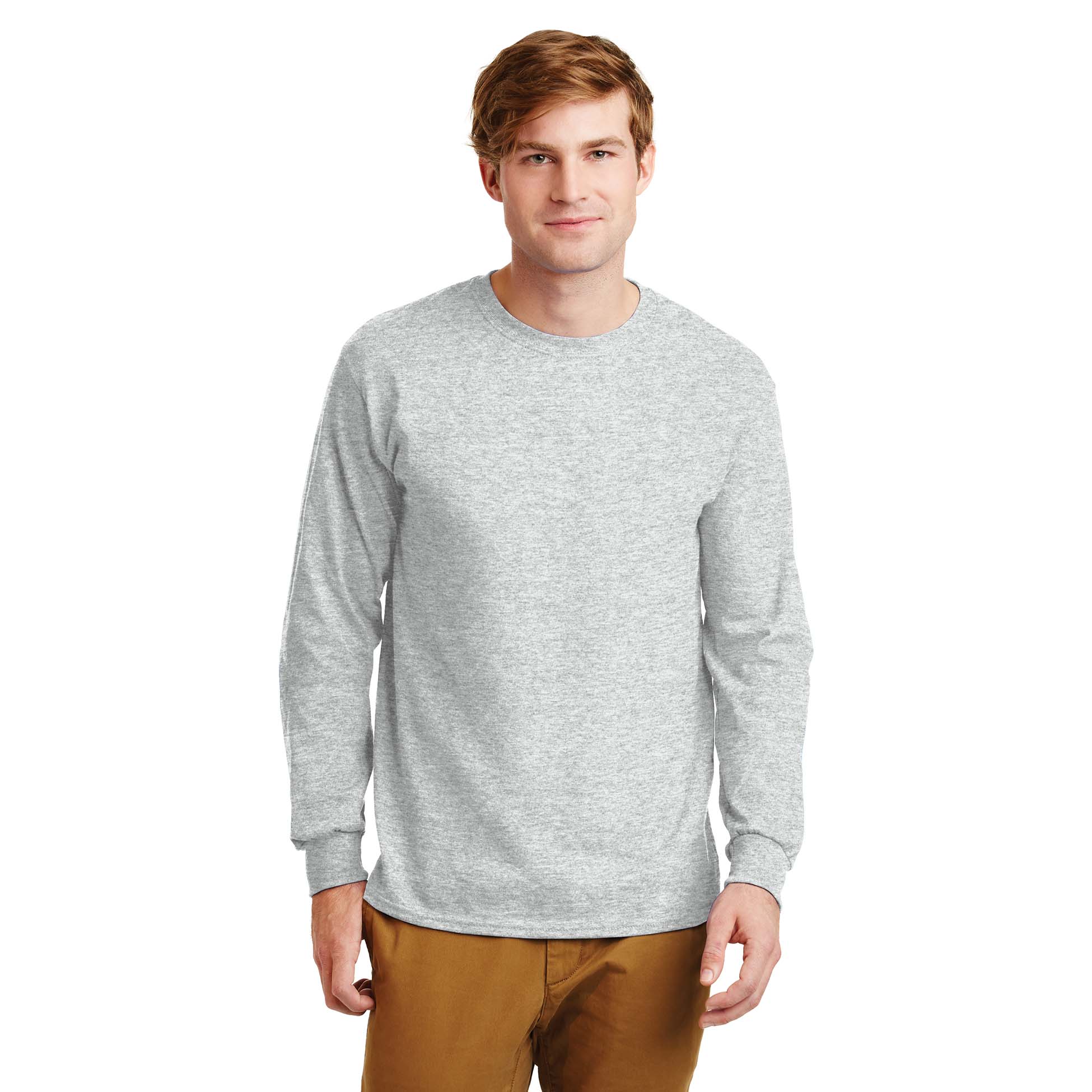 Gildan G2400 Ultra Cotton Long Sleeve T-Shirt - Ash | FullSource.com