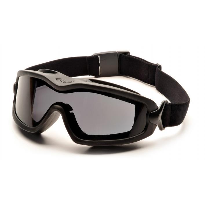 Pyramex GB6420SDT V2G Plus Goggles - Black Frame - Gray H2X Anti