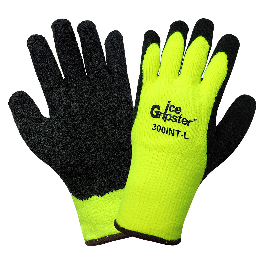 Global Glove® 300E Blue Etched Rubber Palm Coated Gloves, Large -  Dozen/Pairs.