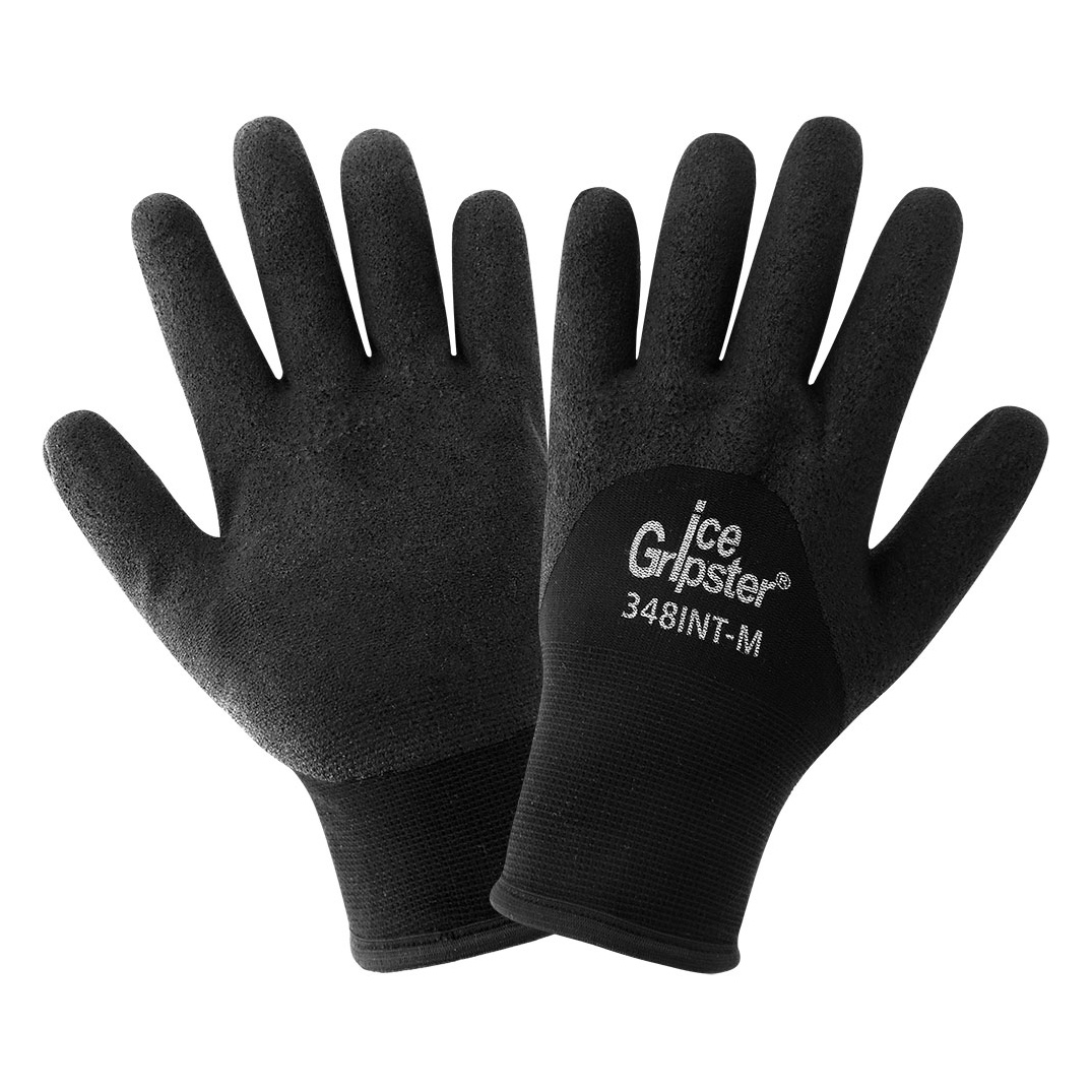 Global Glove Ice Gripster Two-Layer PVC Dipped Cold Weather Gloves - Small - 348INT