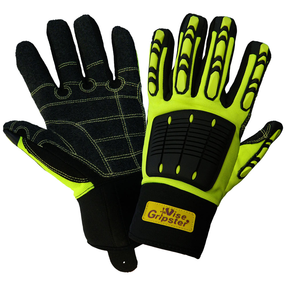 Global Glove SG9966 Vise Gripster High Visibility Reinforced Abrasion ...