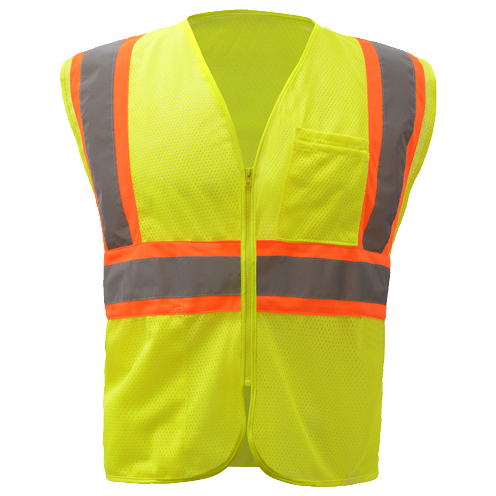 GSS Safety 1005 Type R Class 2 TwoTone Mesh Zipper Safety Vest