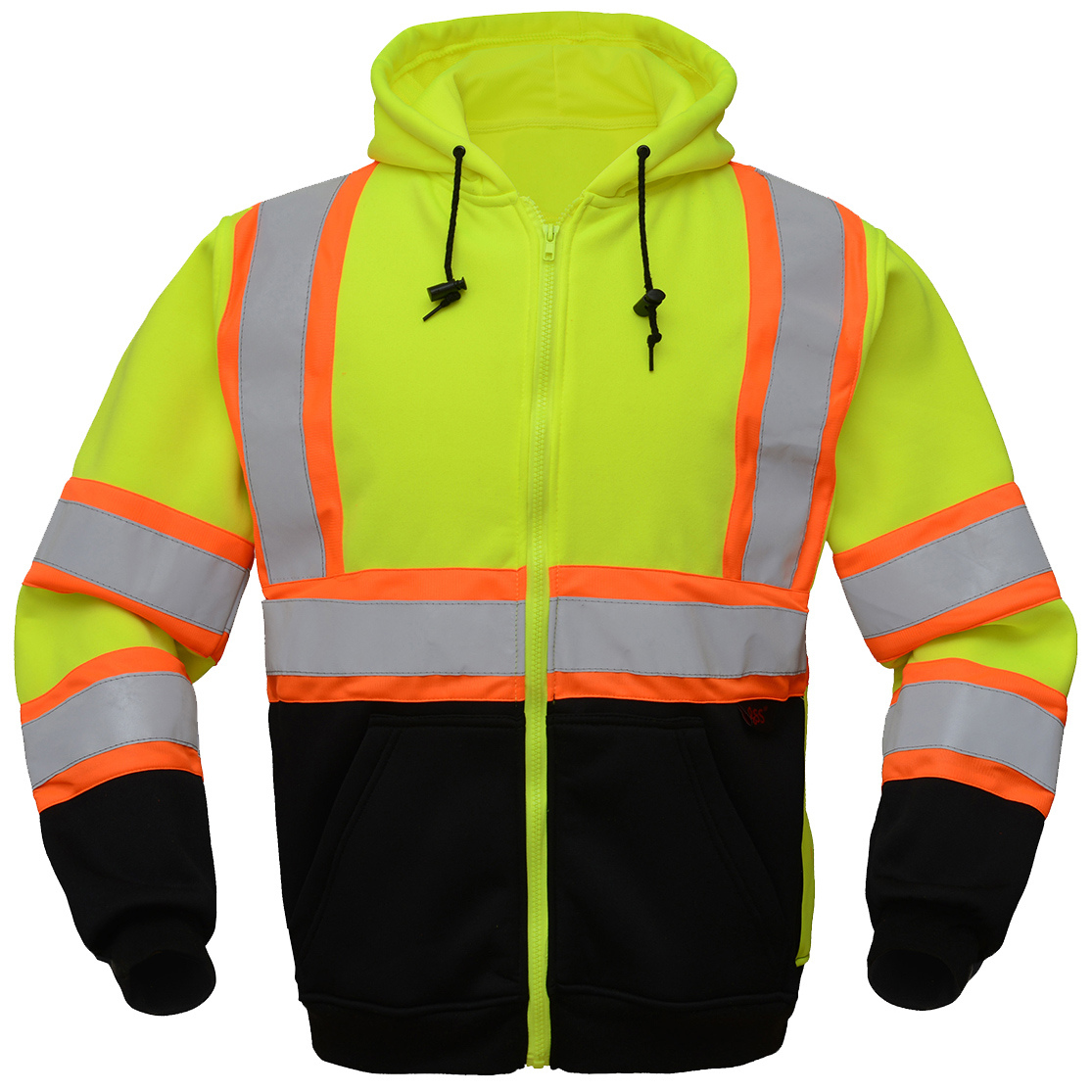GSS Safety 7009 Type R Class 3 TwoTone Front Zip Safety Sweatshirt
