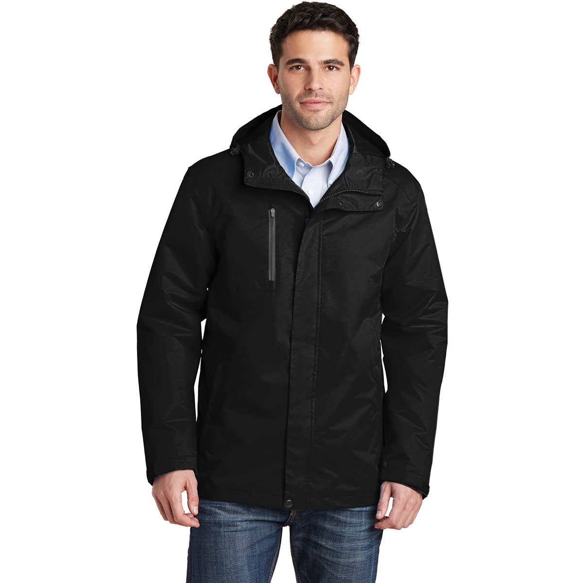 Port Authority J331 All-Conditions Jacket - Black | FullSource.com