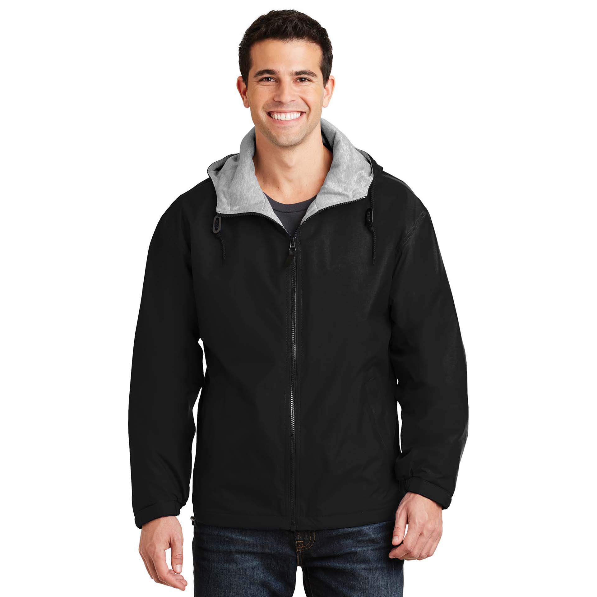 Port Authority JP56 Team Jacket - Black/Light Oxford | Full Source