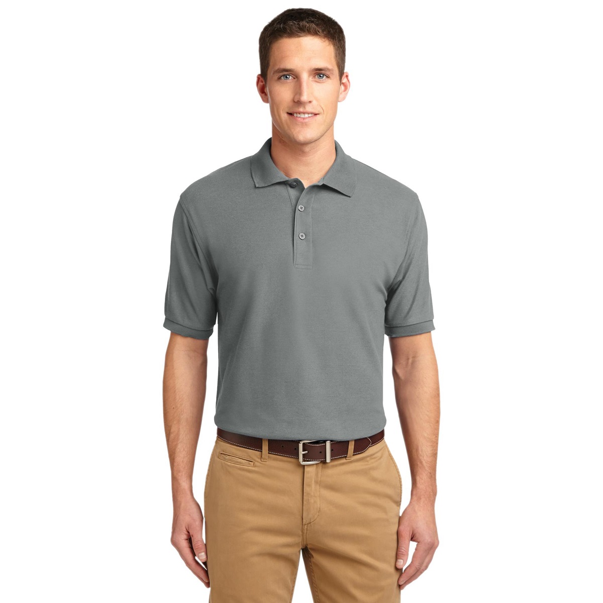 cool grey polo shirt