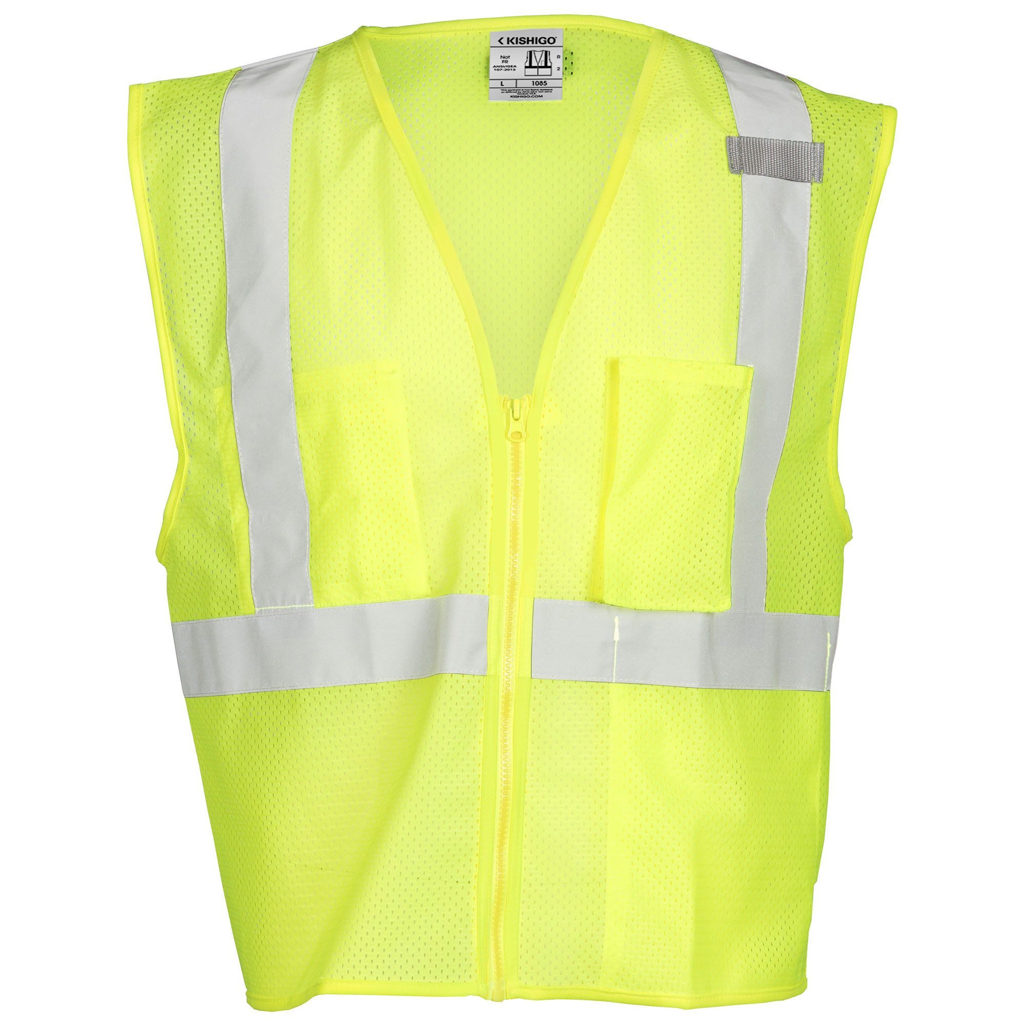 Kishigo 1085 Ultra-Cool Mesh 3-Pocket Safety Vest - Yellow