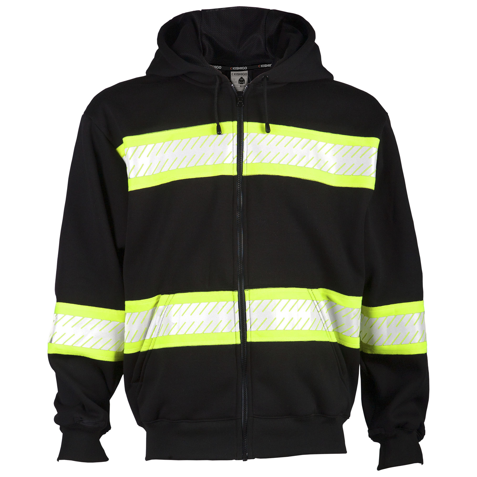 Kishigo B310 Enhanced Visibility Heavyweight Hoodie - Black Kishigo B310 Enhanced Visibility Heavyweight Hoodie - Black