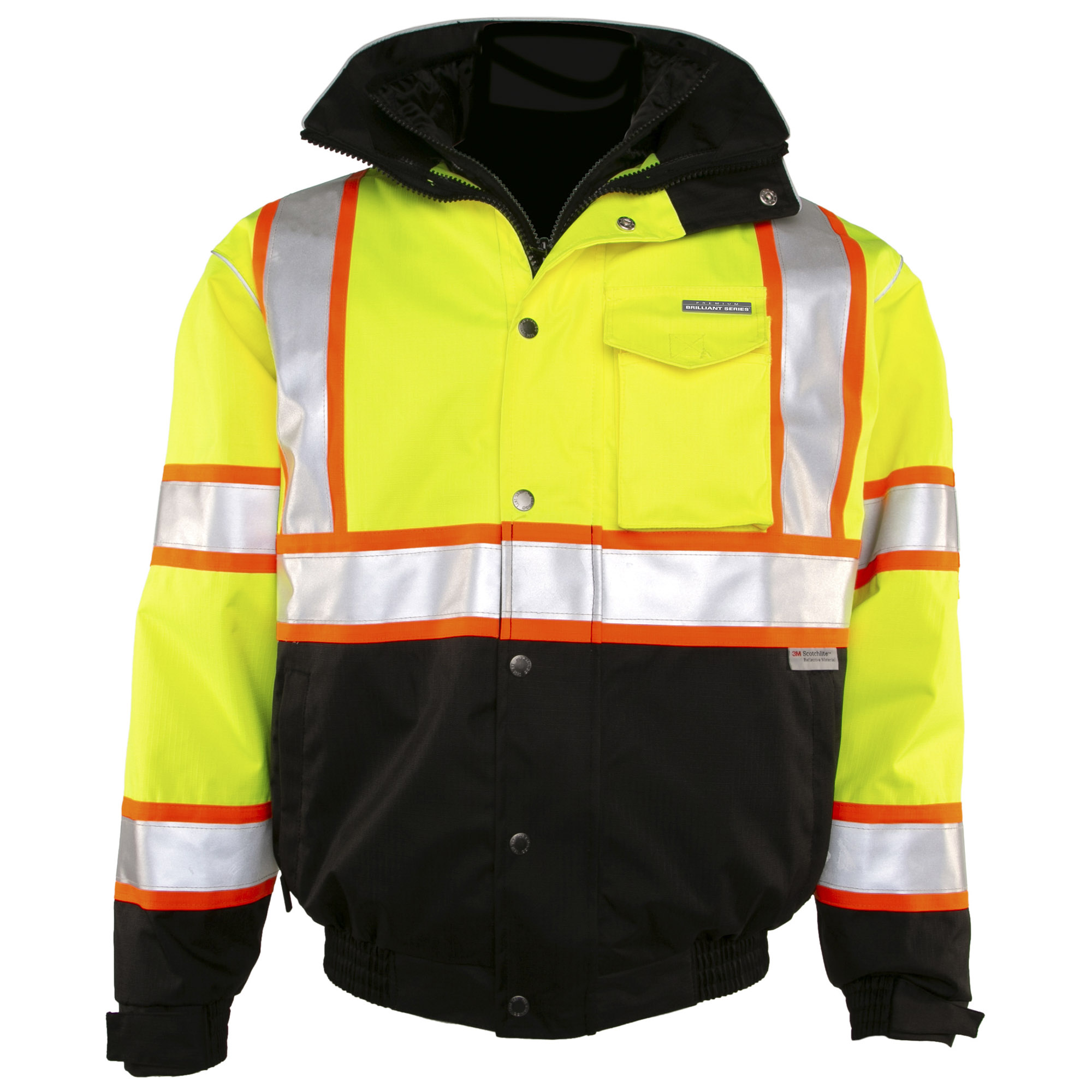 Kishigo JS119 Brilliant Series Bomber Jacket - Yellow/Lime Kishigo JS119 Brilliant Series Bomber Jacket - Yellow/Lime