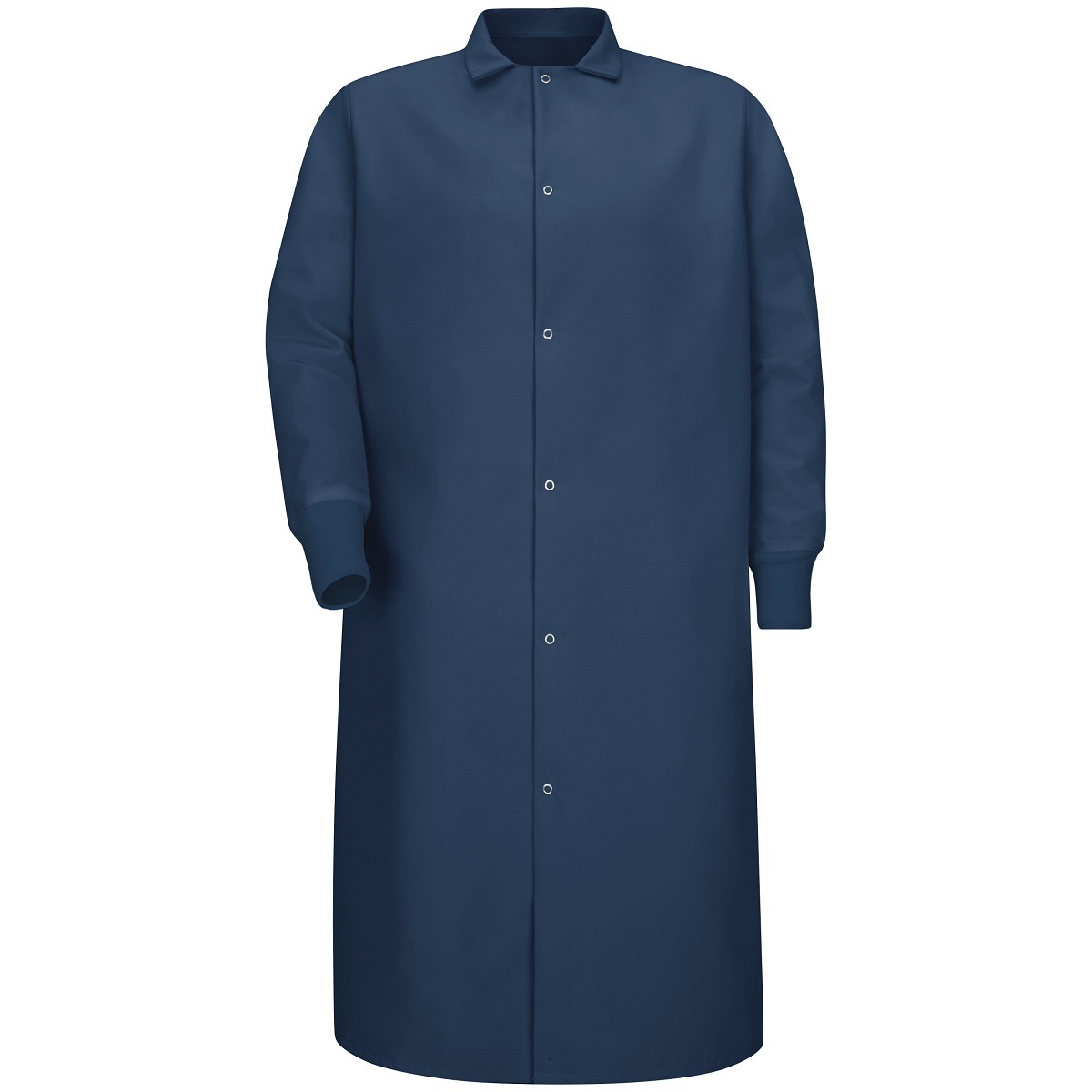Red Kap KS60 Gripper-Front Spun Polyester Pocketless Butcher Coat