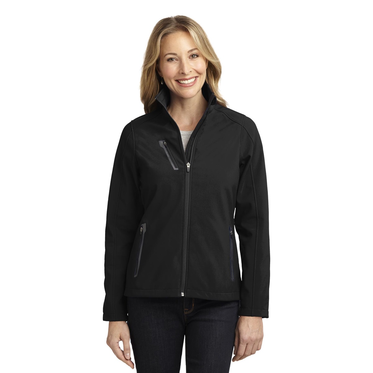 Port Authority L324 Ladies Welded Soft Shell Jacket - Black ...