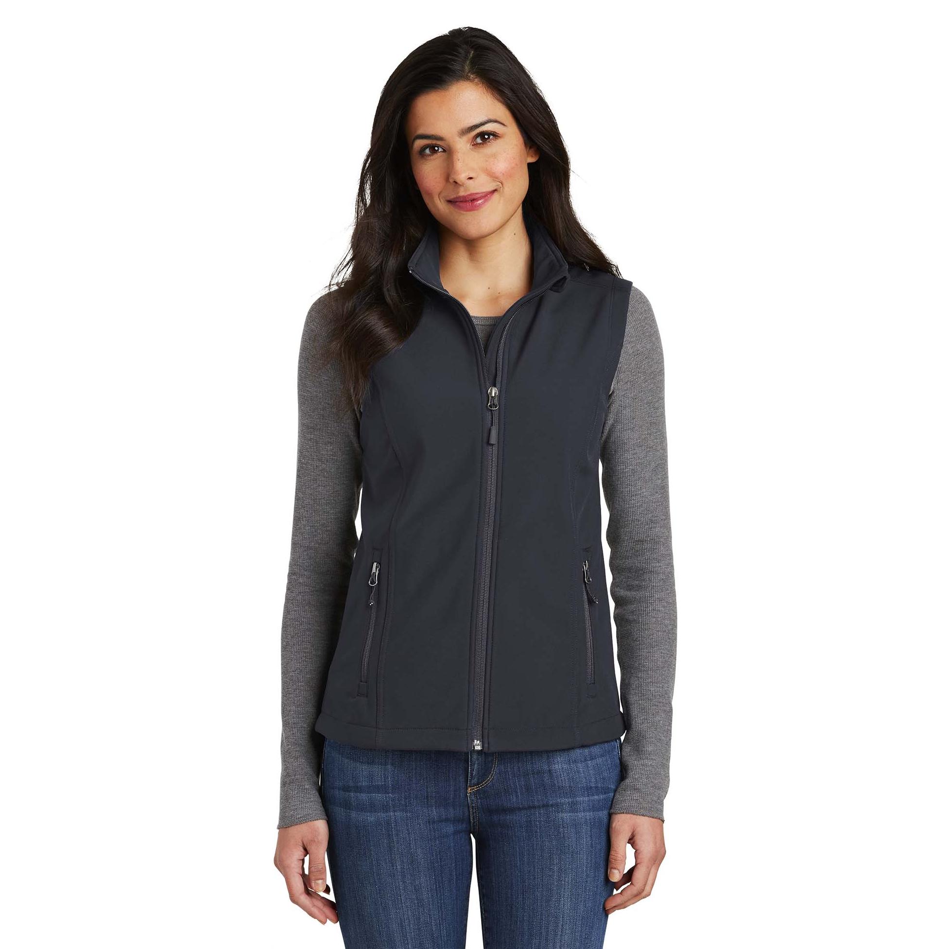 Port Authority L325 Ladies Core Soft Shell Vest - Battleship Grey ...