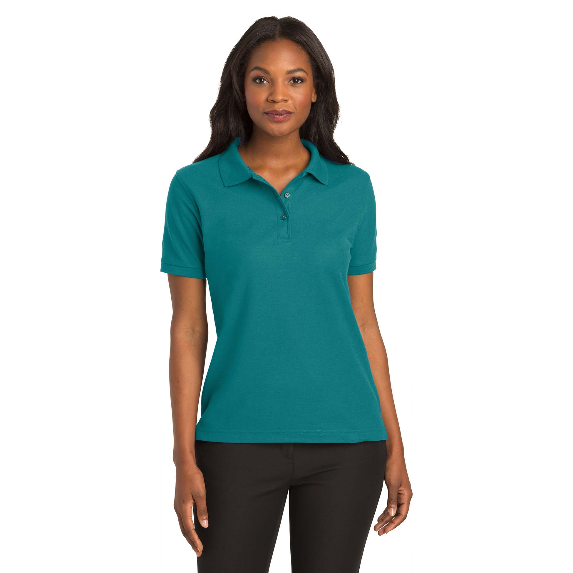 Port Authority L500 Ladies Silk Touch Polo - Teal Green | Full Source