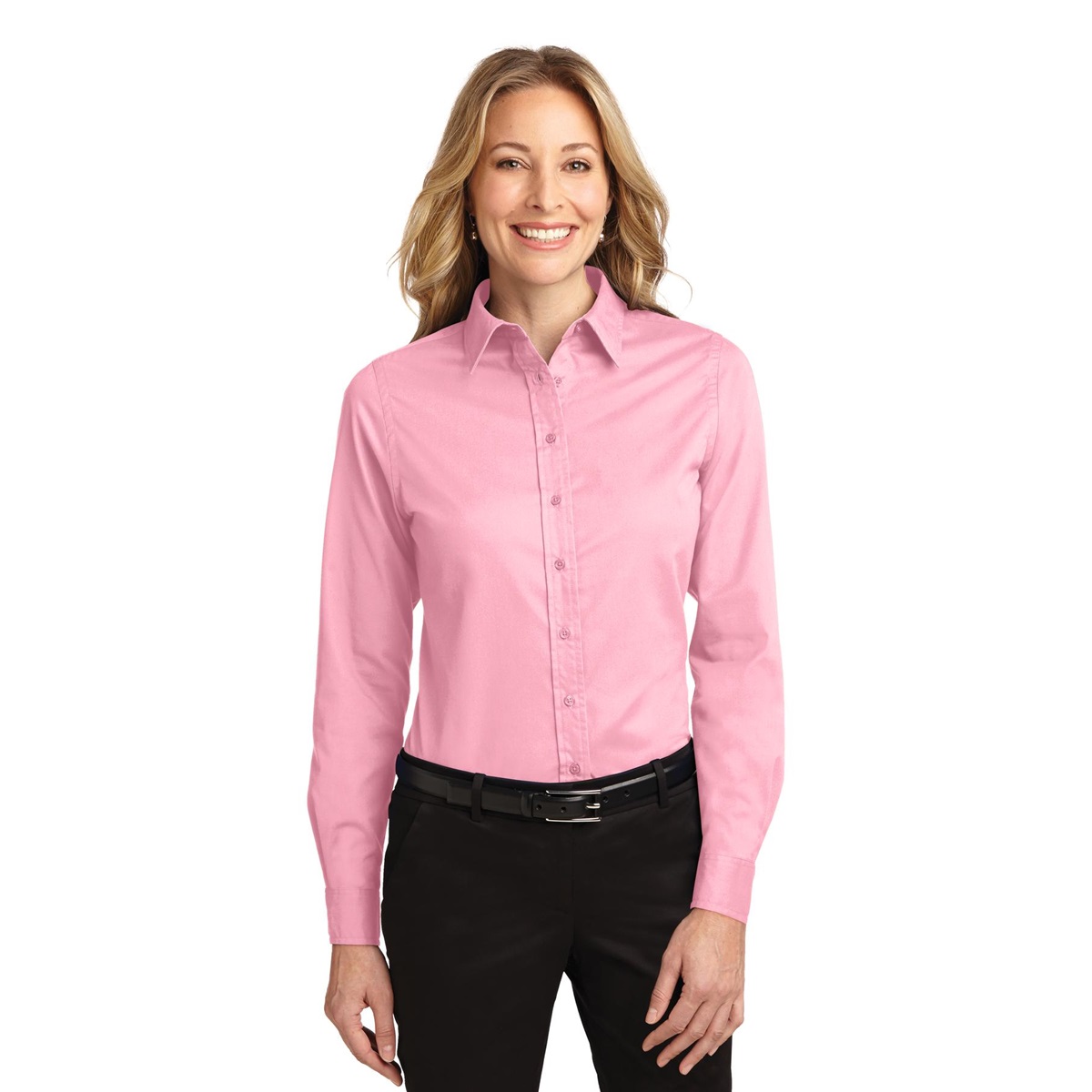 what to wear with a light pink shirt